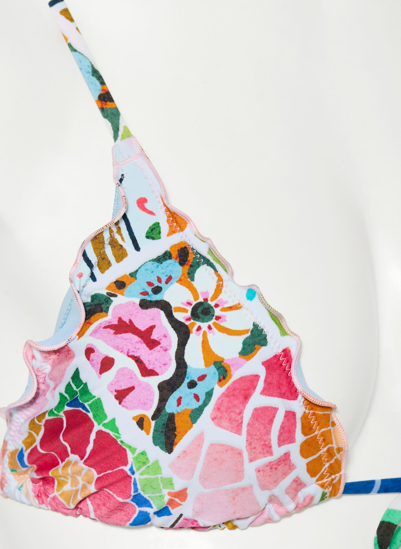 SEAFOLLY Top bikini w trójkątnym kroju BEACHBOHÈME: MOCNORÓŻOWY / JASNONIEBIESKI / BIAŁY