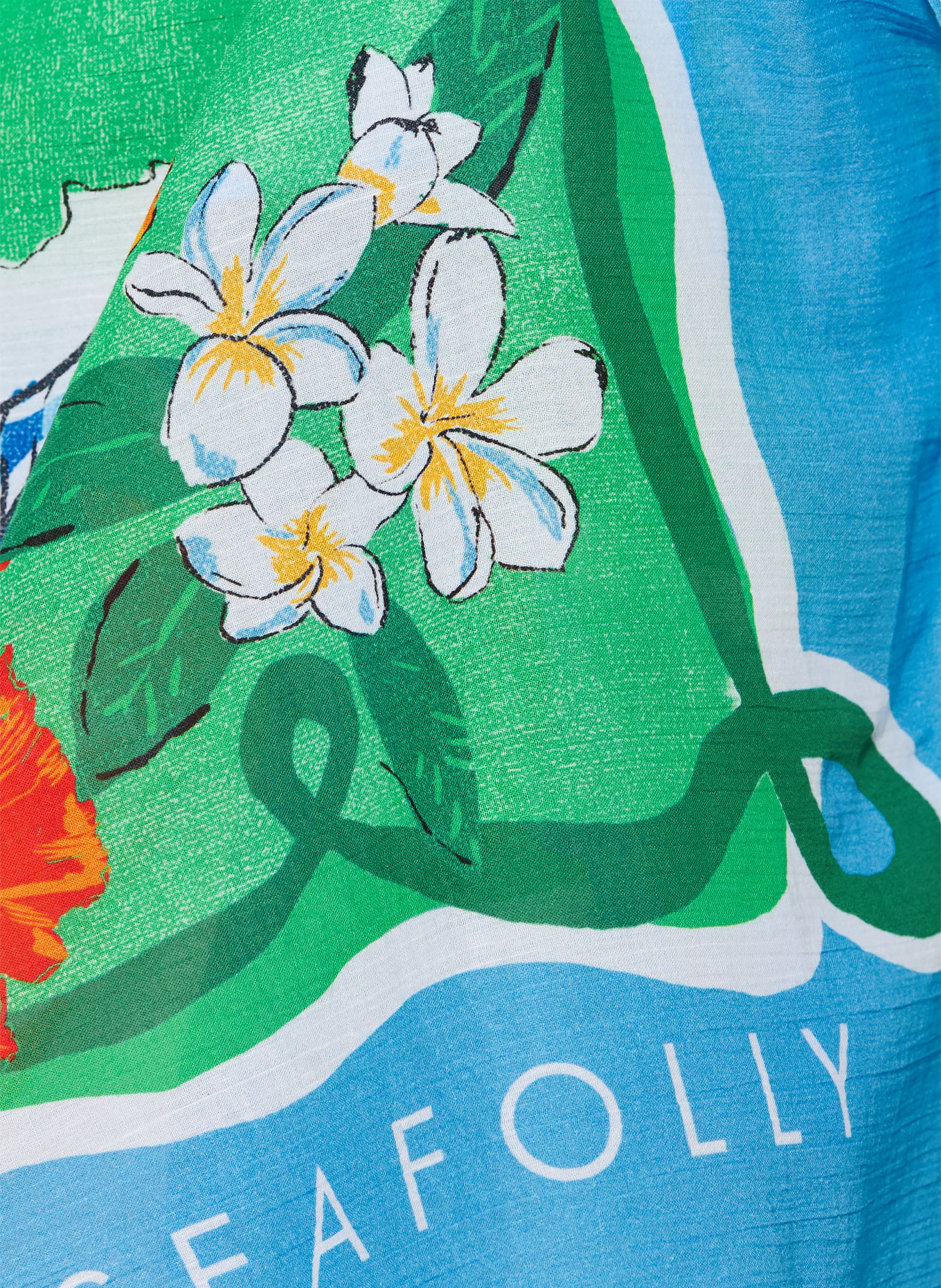 SEAFOLLY Pareo VIVA VACATION: BLEU CLAIR / JAUNE / VERT