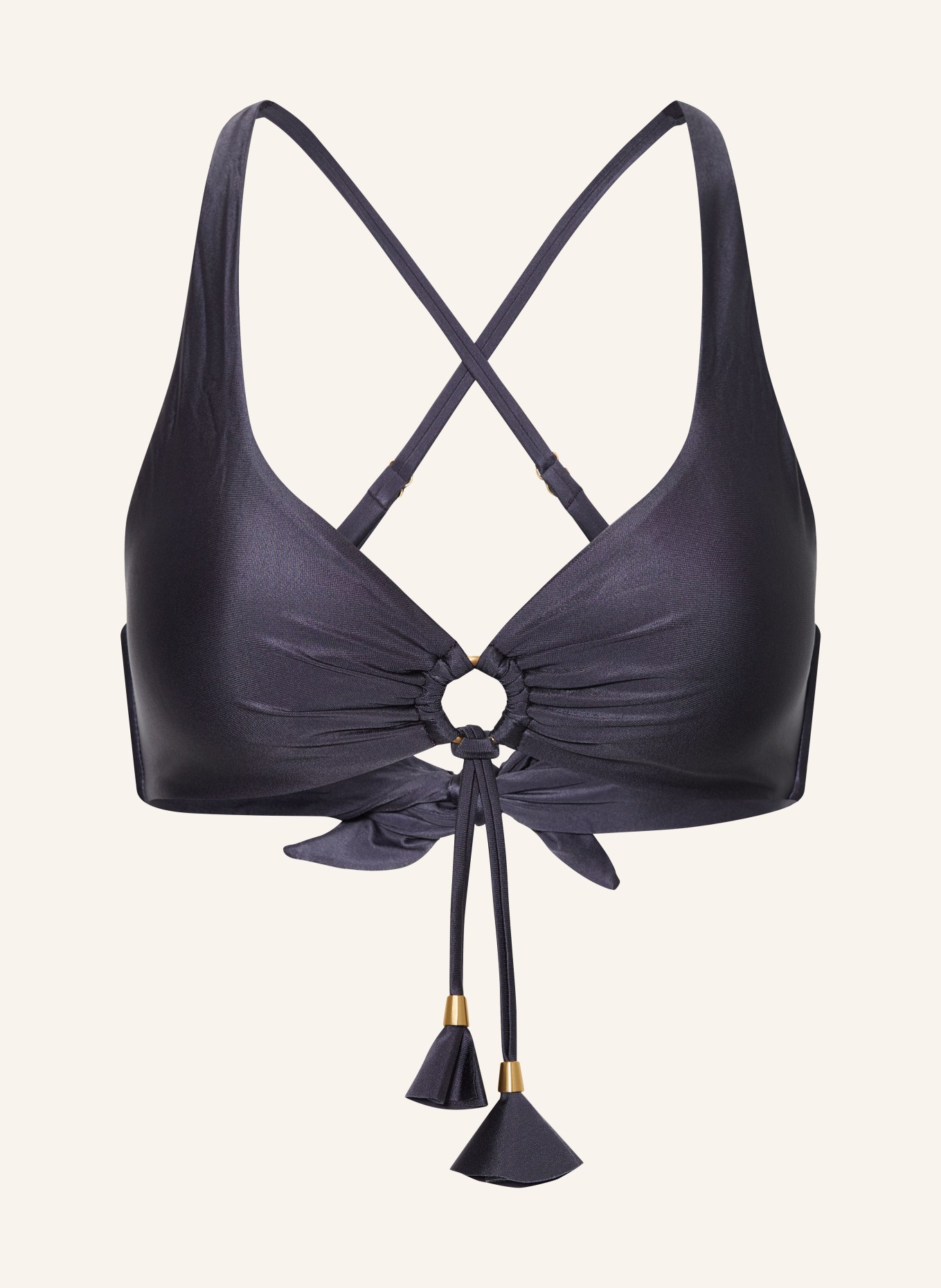 SEAFOLLY Bralette-Bikini-Top BELLE mit Cut-out: BLAUGRAU