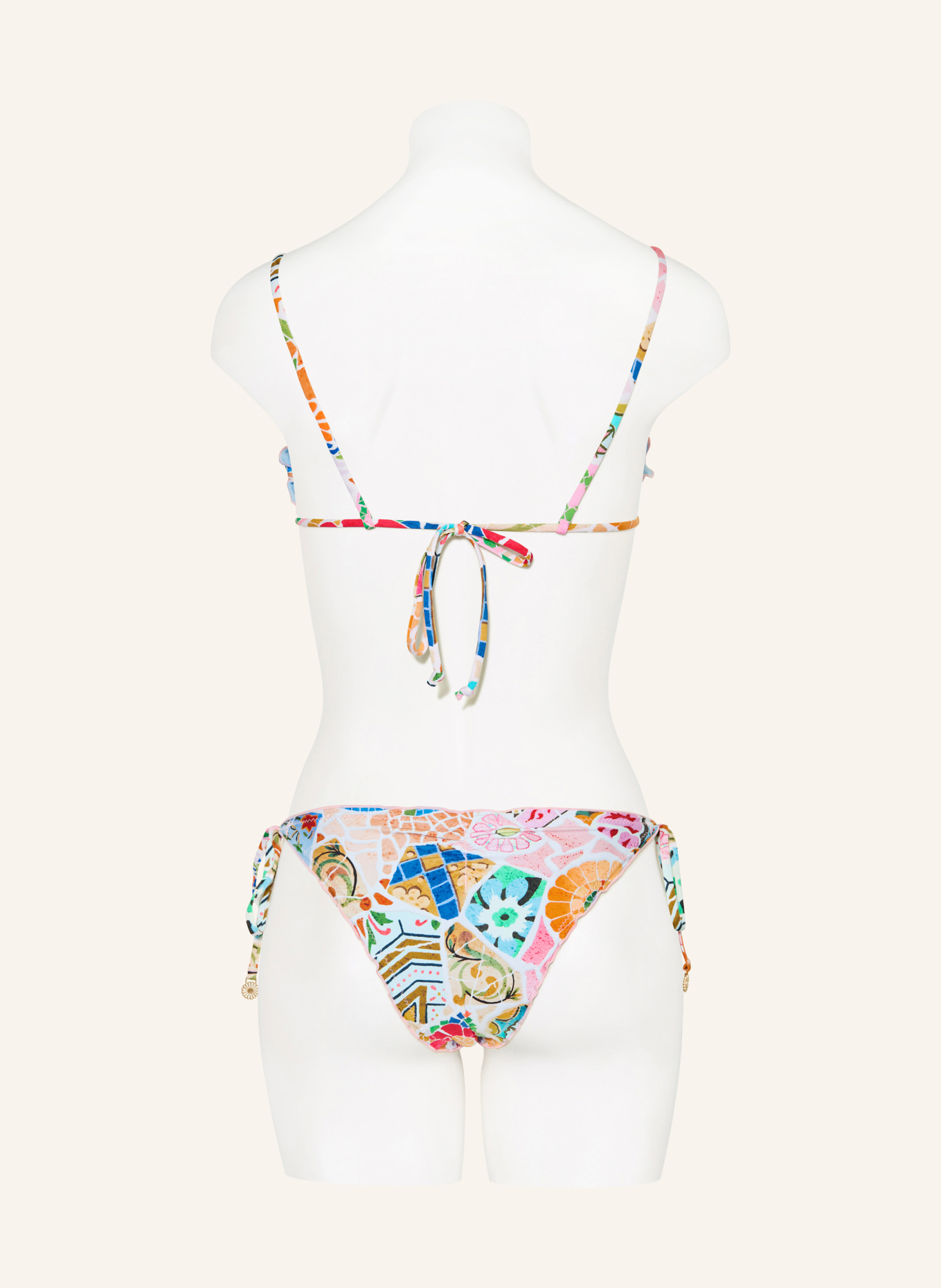 SEAFOLLY Figowe bikini BEACHBOHÈME: MOCNORÓŻOWY / NIEBIESKI / BIAŁY