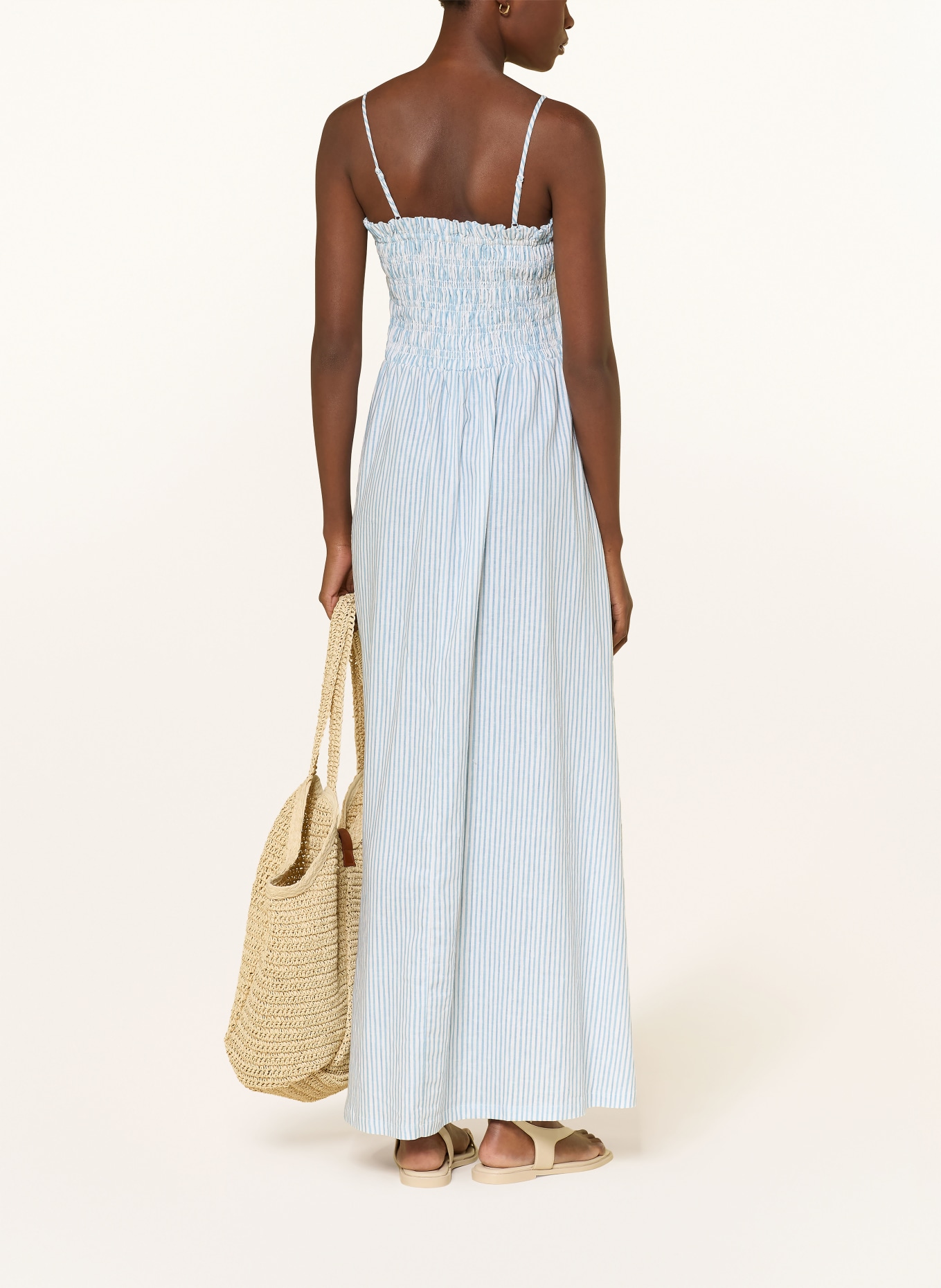 SEAFOLLY Robe de plage en lin: BLEU CLAIR / BLANC