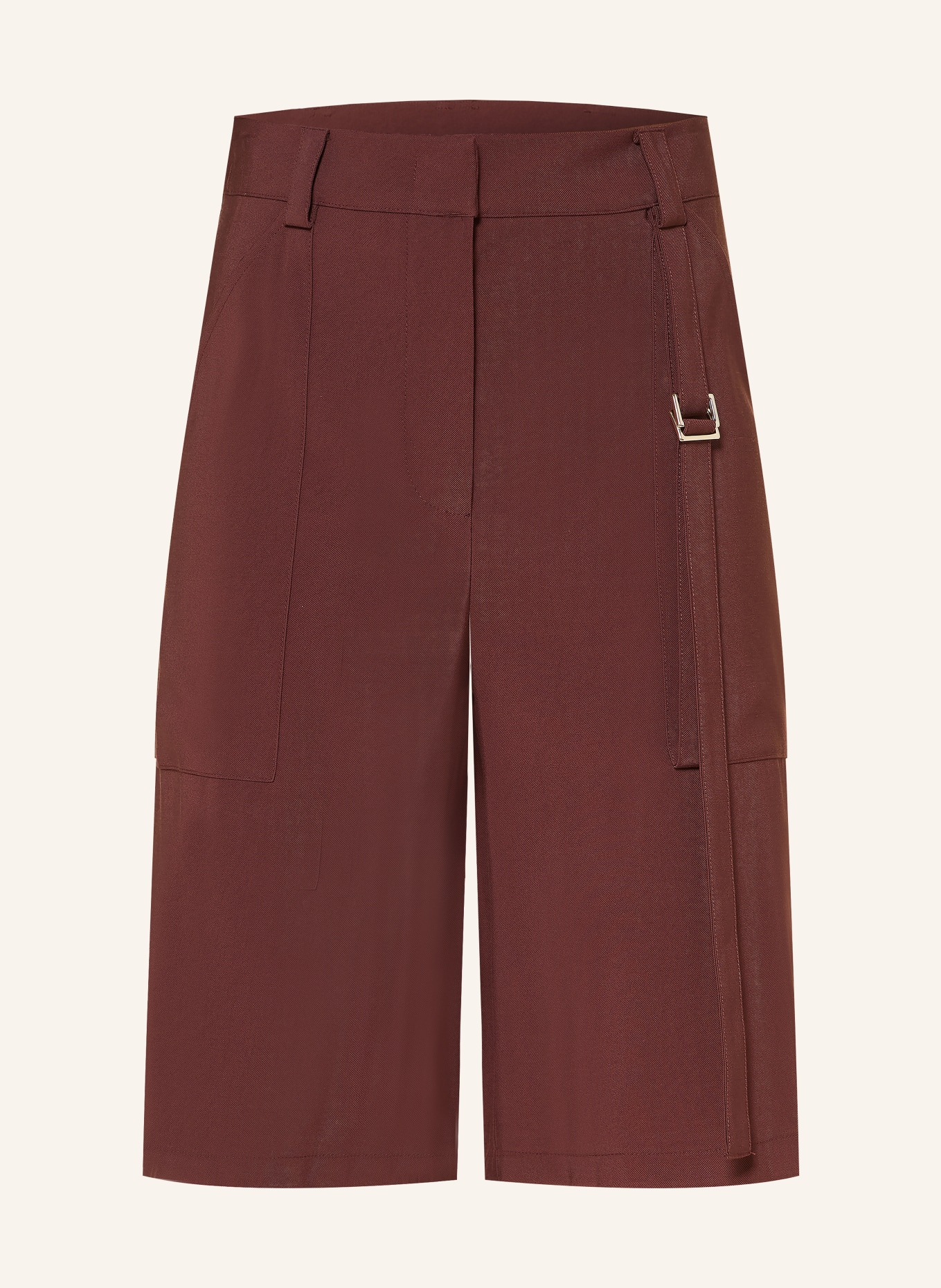 PATRIZIA PEPE bermudy: CIEMNOCZERWONY