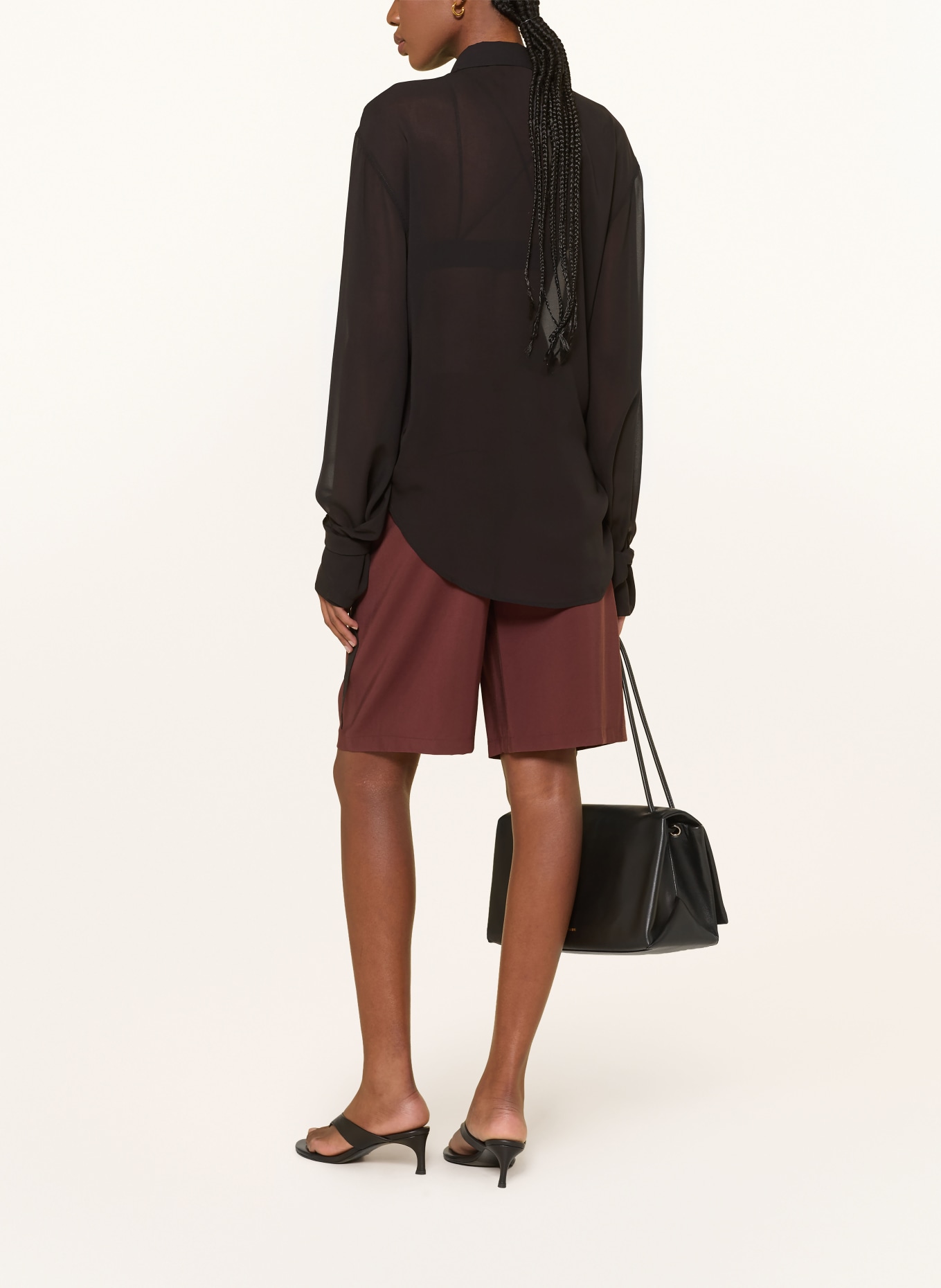 PATRIZIA PEPE bermudy: CIEMNOCZERWONY