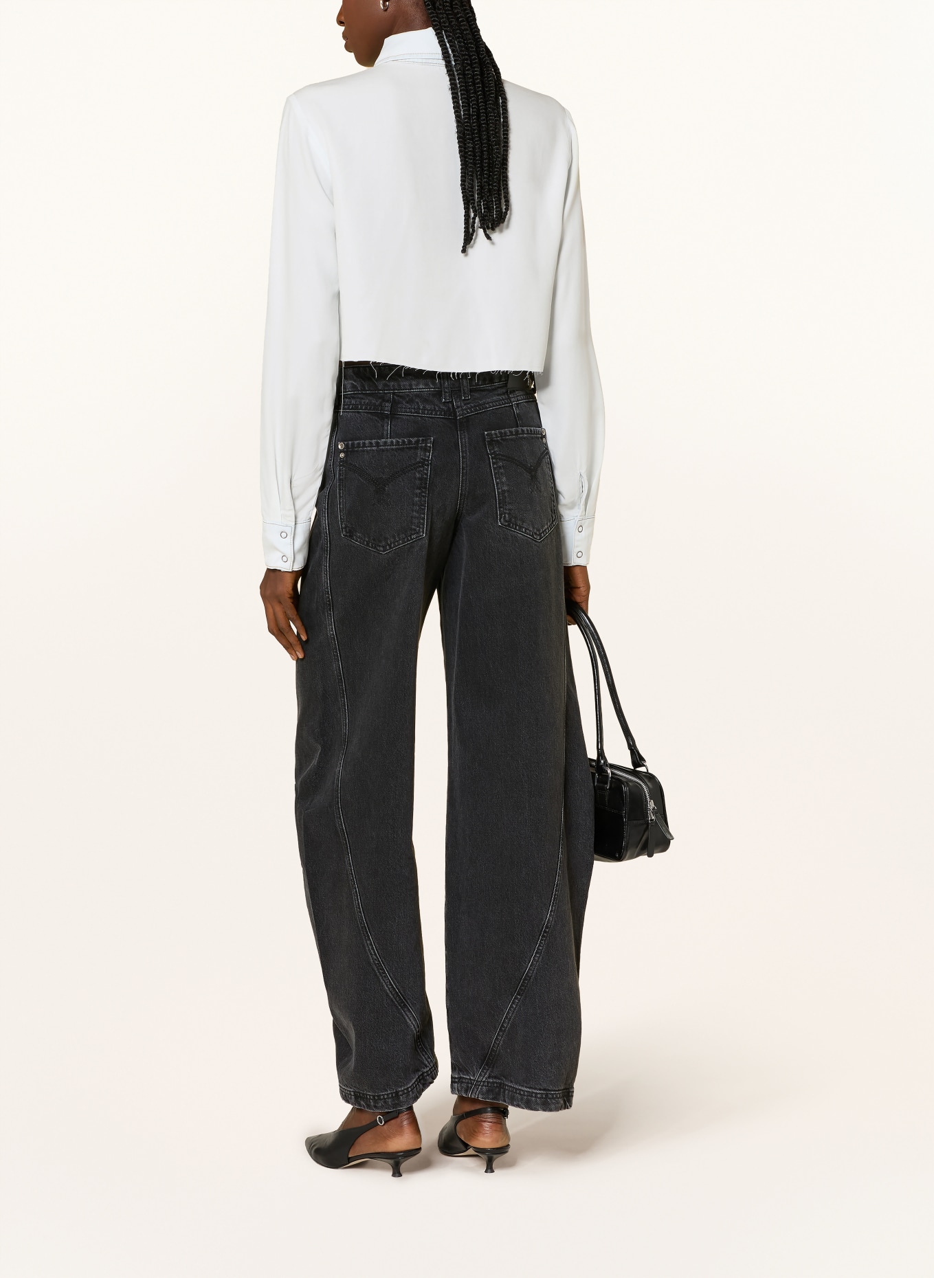 PATRIZIA PEPE Hemdbluse: BLAUGRAU