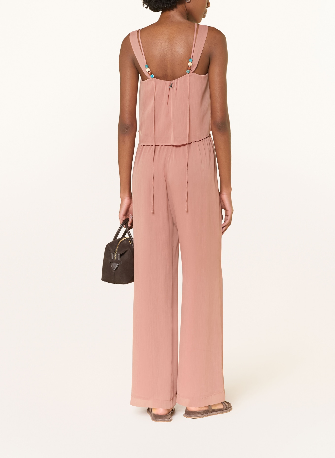 PATRIZIA PEPE Kalhoty Marlene s ozdobnými kameny: RŮŽOVÁ