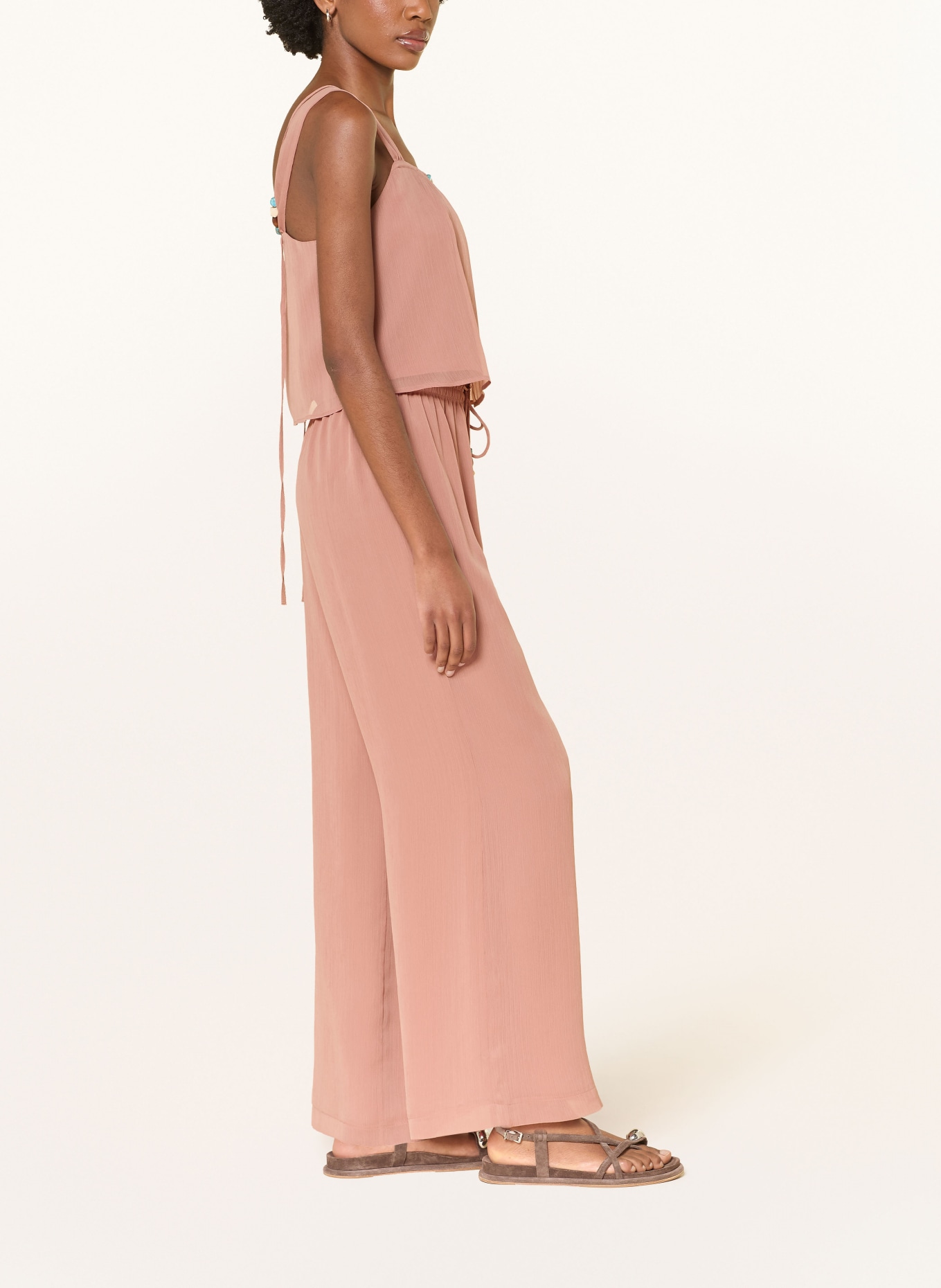 PATRIZIA PEPE Kalhoty Marlene s ozdobnými kameny: RŮŽOVÁ