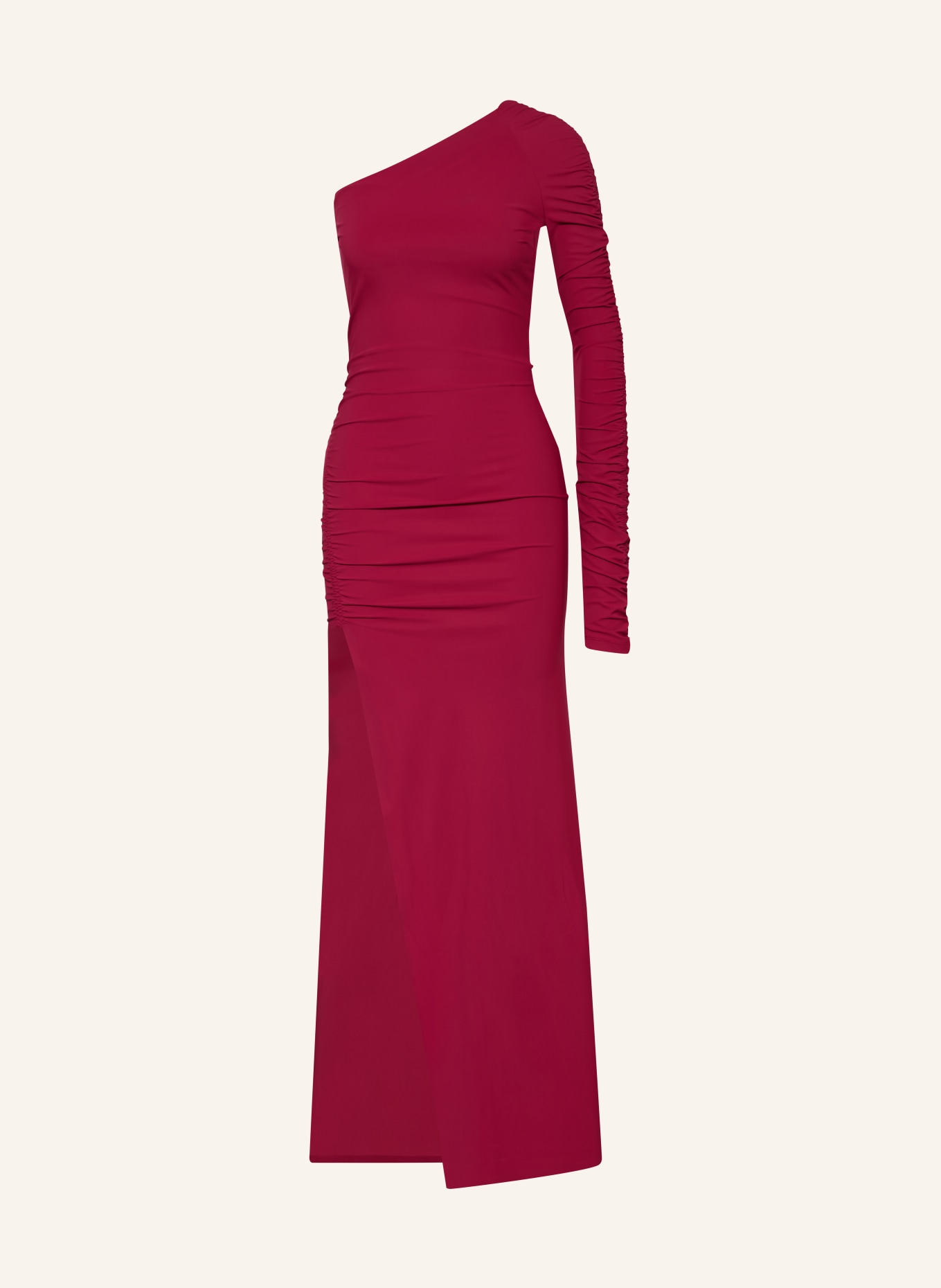 PATRIZIA PEPE One-Shoulder-Kleid: DUNKELROT