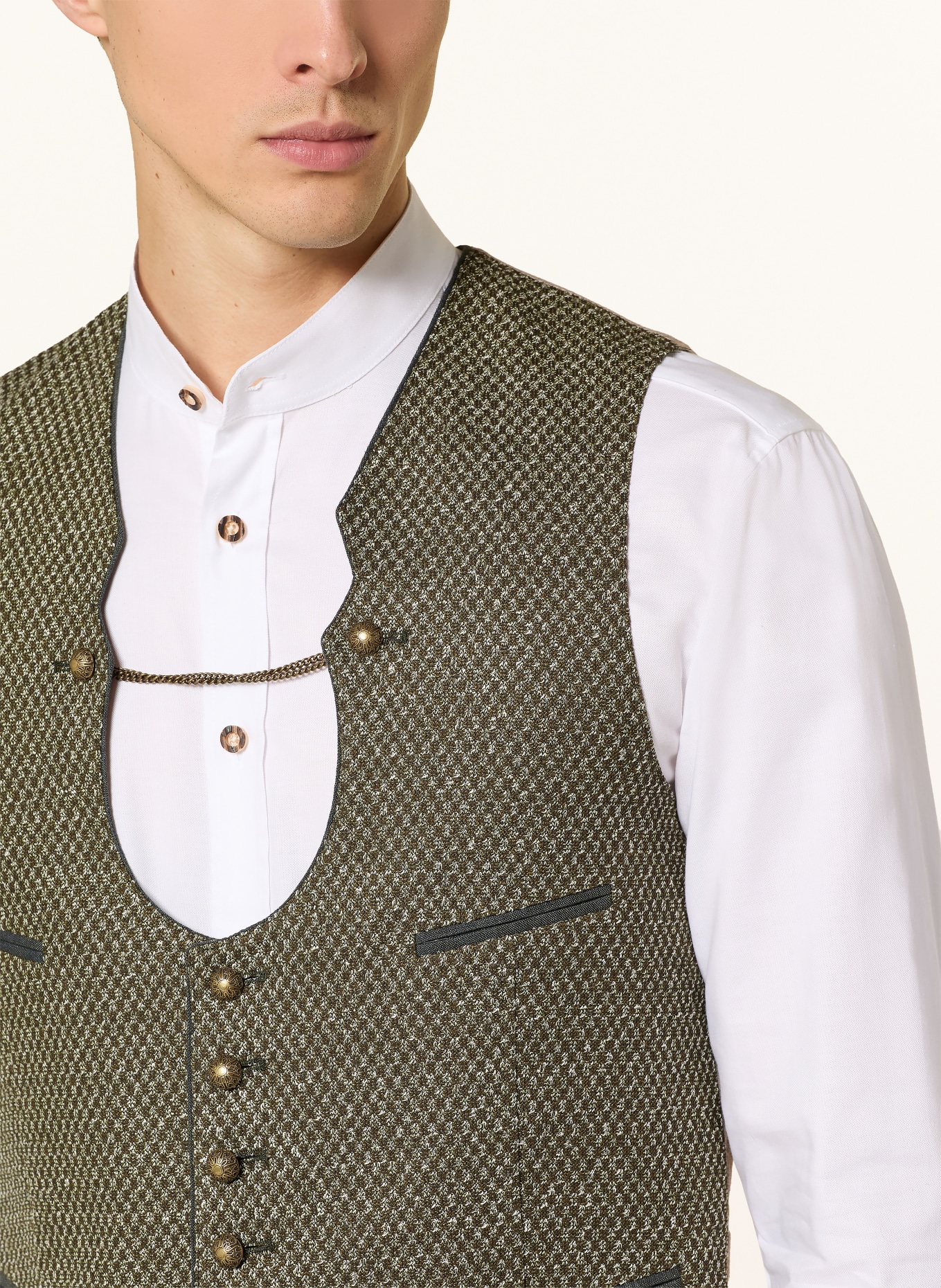 Grasegger Trachtenweste GULDEN: OLIV / KHAKI