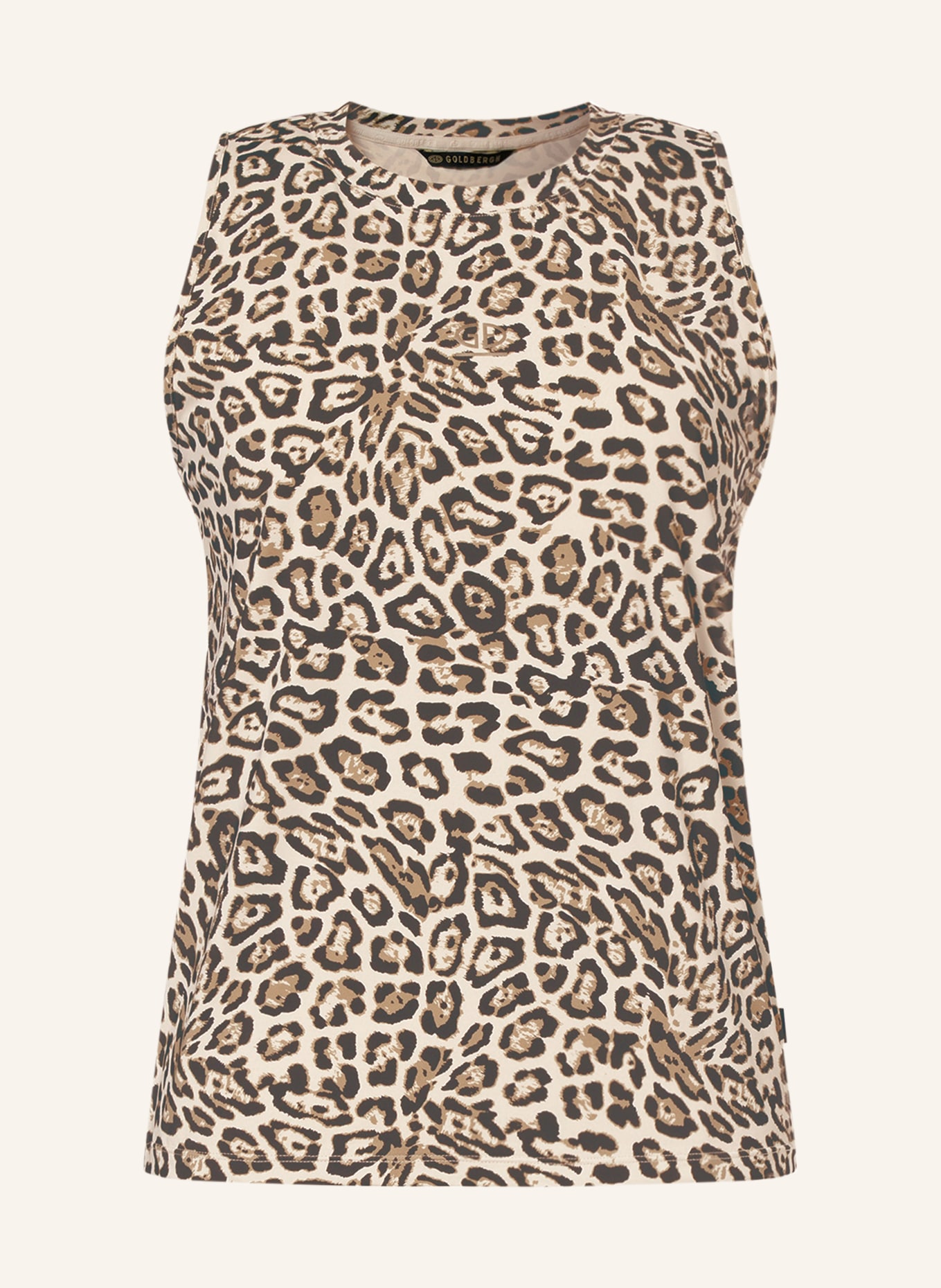 GOLDBERGH FAYE-tanktop van alpaca: LICHTBRUIN / ZWART