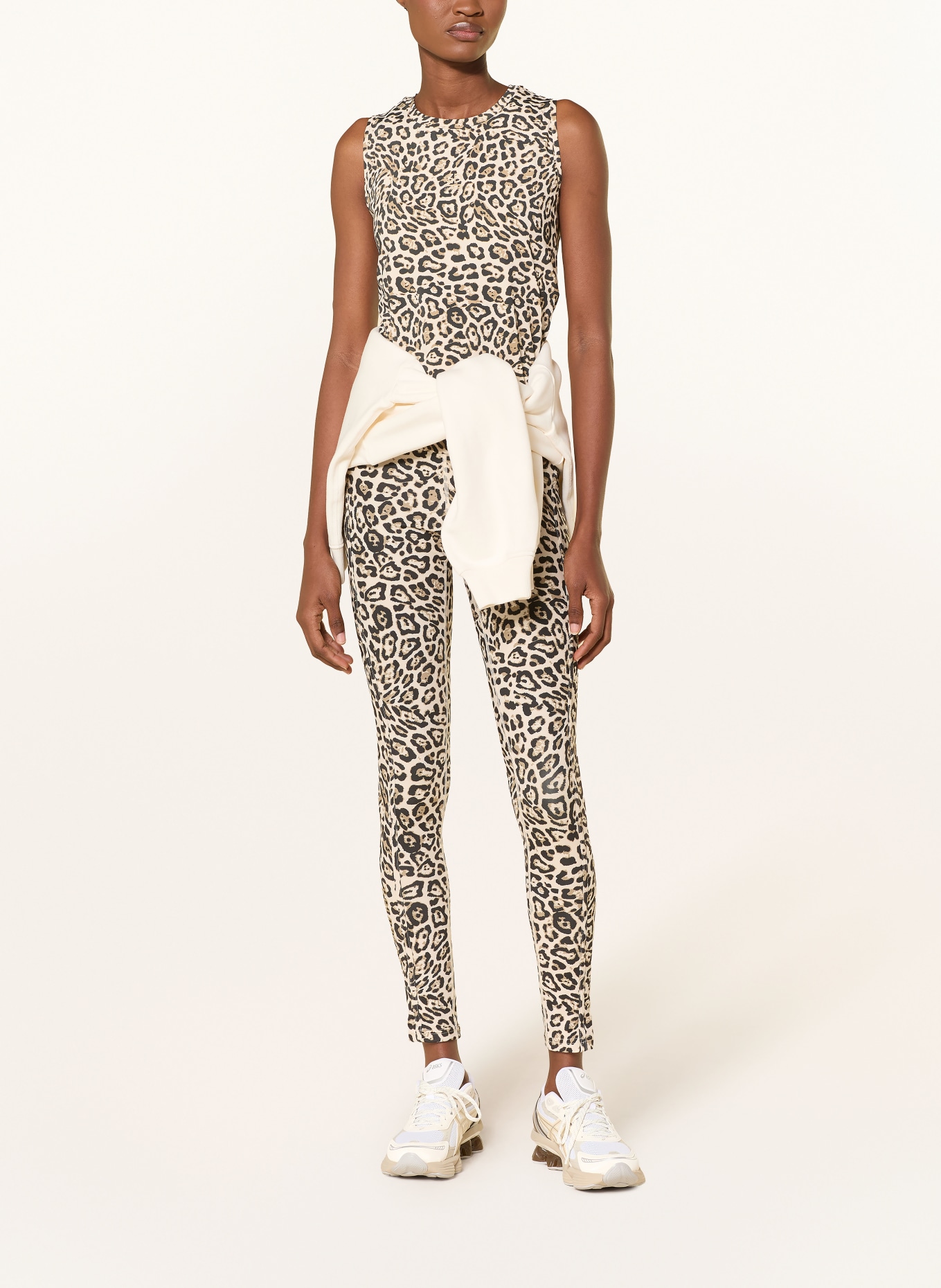 GOLDBERGH FAYE-tanktop van alpaca: LICHTBRUIN / ZWART