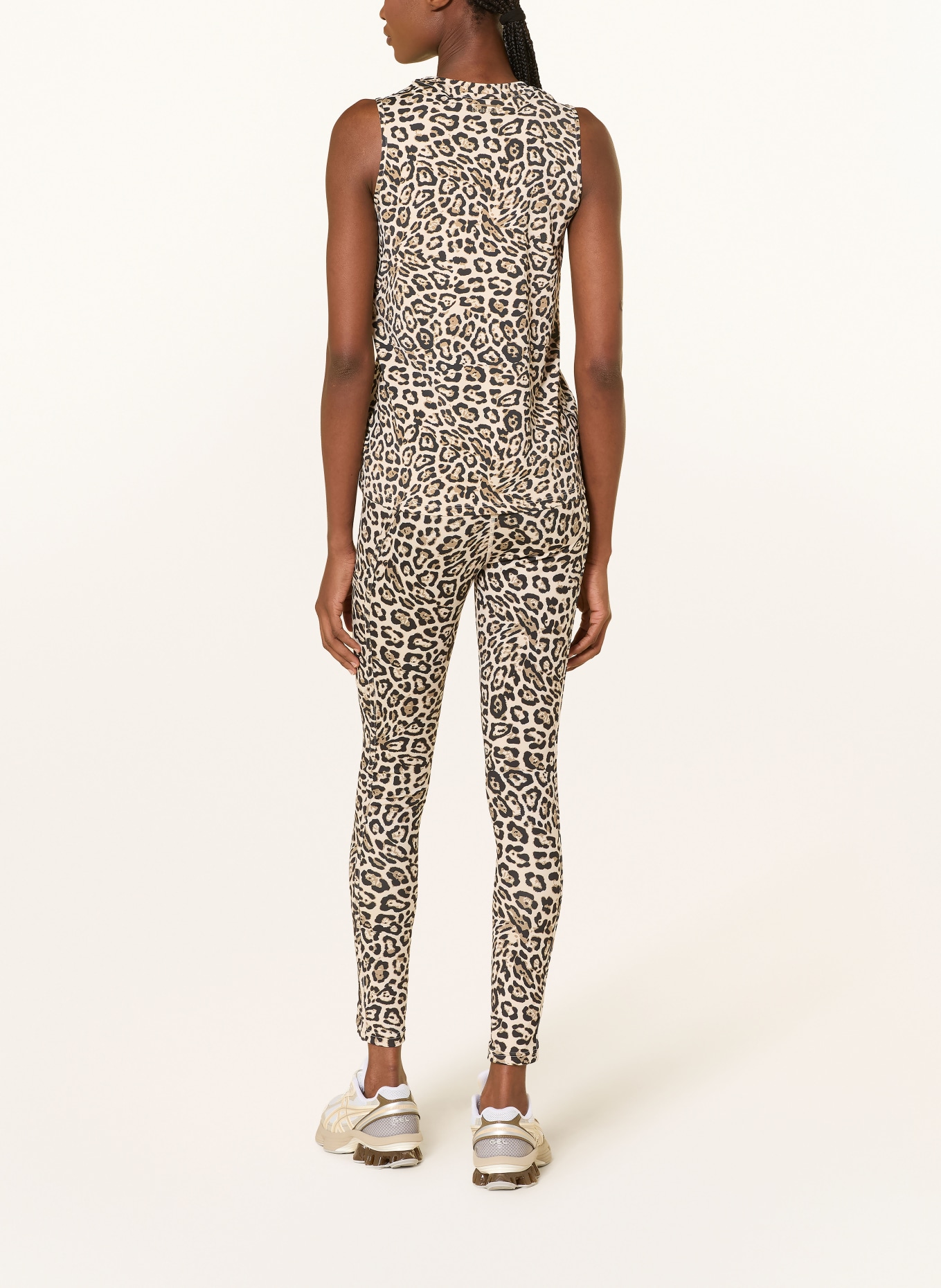 GOLDBERGH FAYE-tanktop van alpaca: LICHTBRUIN / ZWART