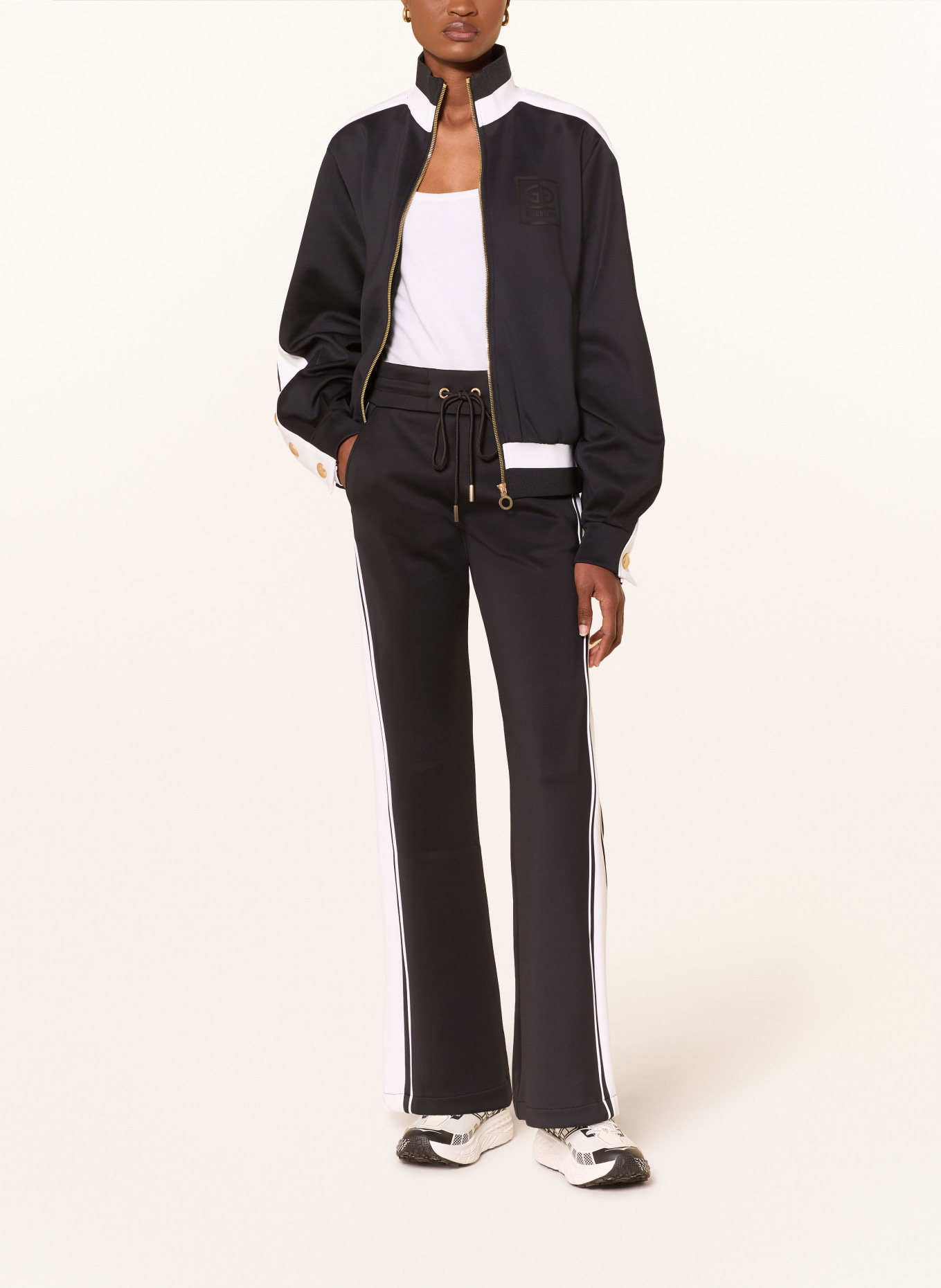 GOLDBERGH Golfhose ELIO: SCHWARZ / WEISS