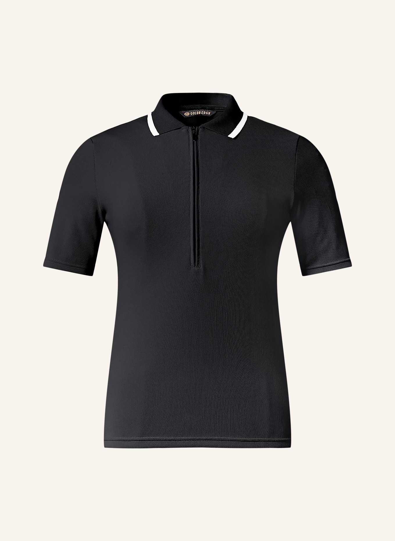 GOLDBERGH Functionele poloshirt CASSIA: ZWART