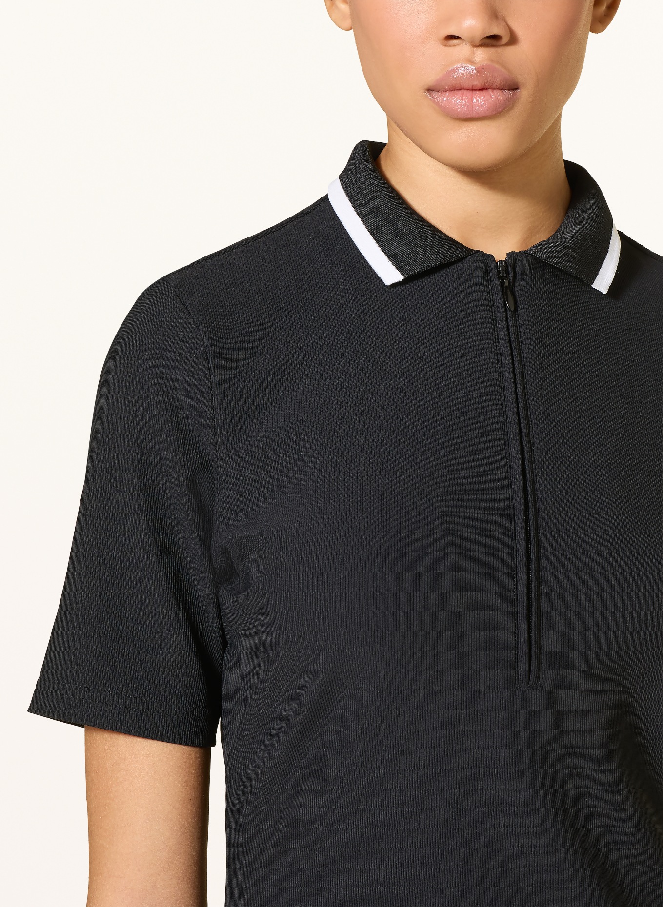 GOLDBERGH Functionele poloshirt CASSIA: ZWART
