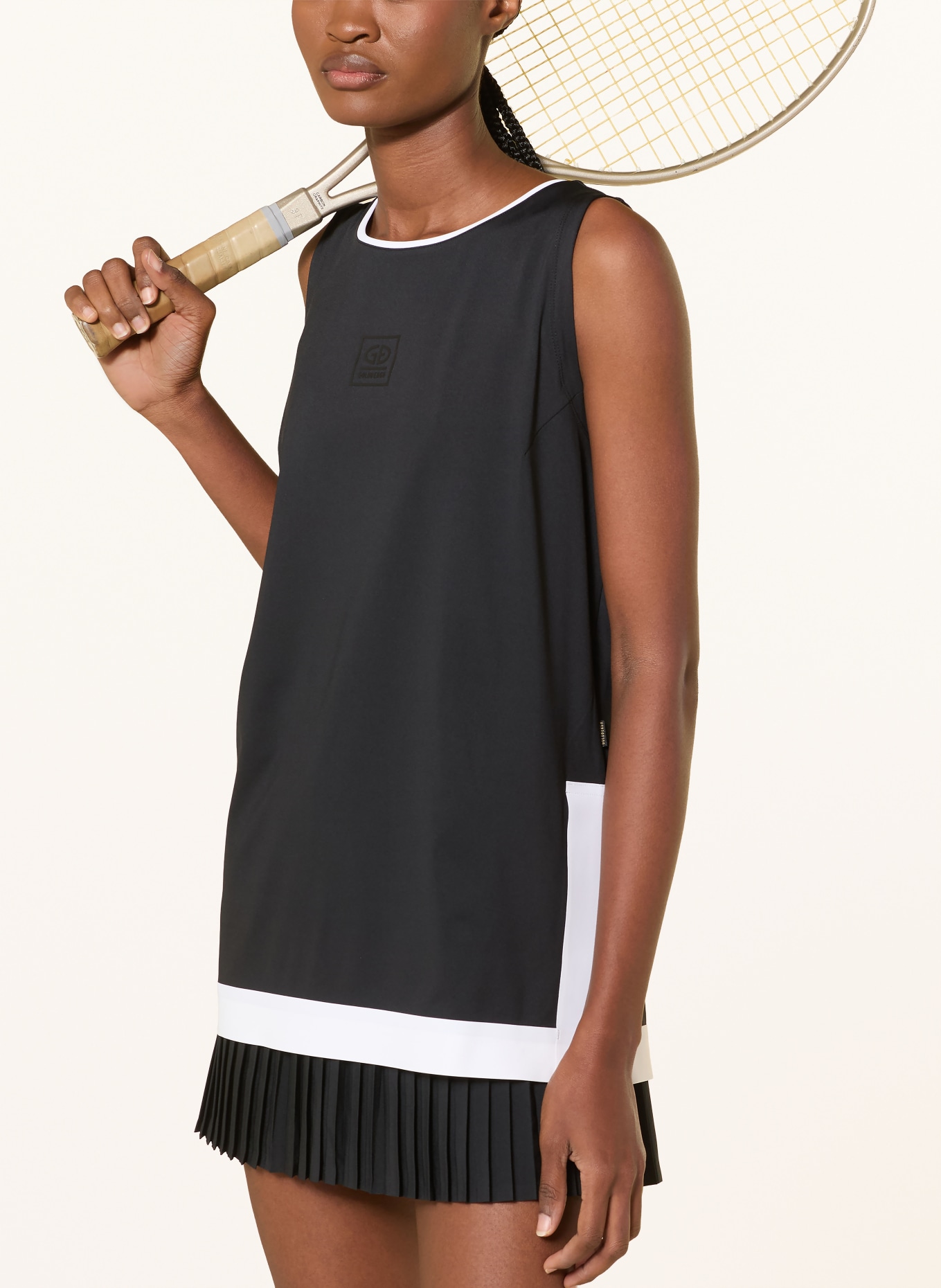 GOLDBERGH Tanktop LUSSURIA: ZWART / WIT