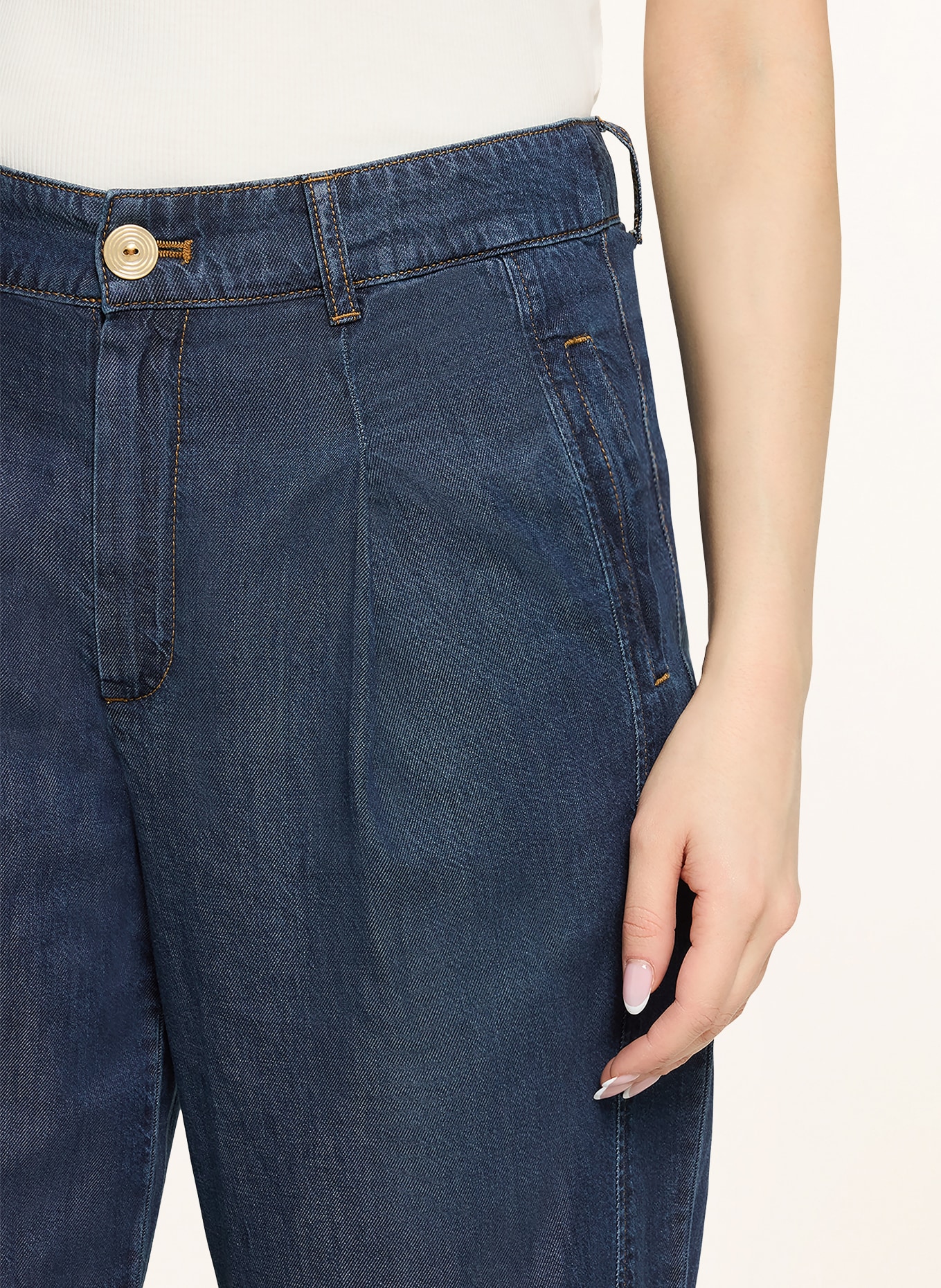 CARTOON Pantalon chino aspect jean: BLEU FONCÉ