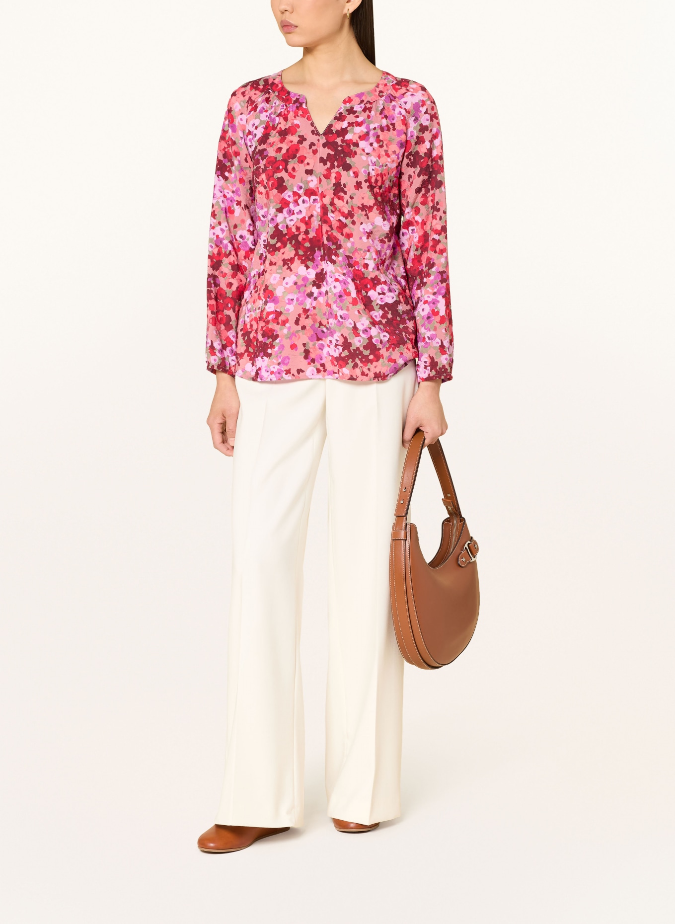 CARTOON Blusenshirt: ROT / LILA / ORANGE