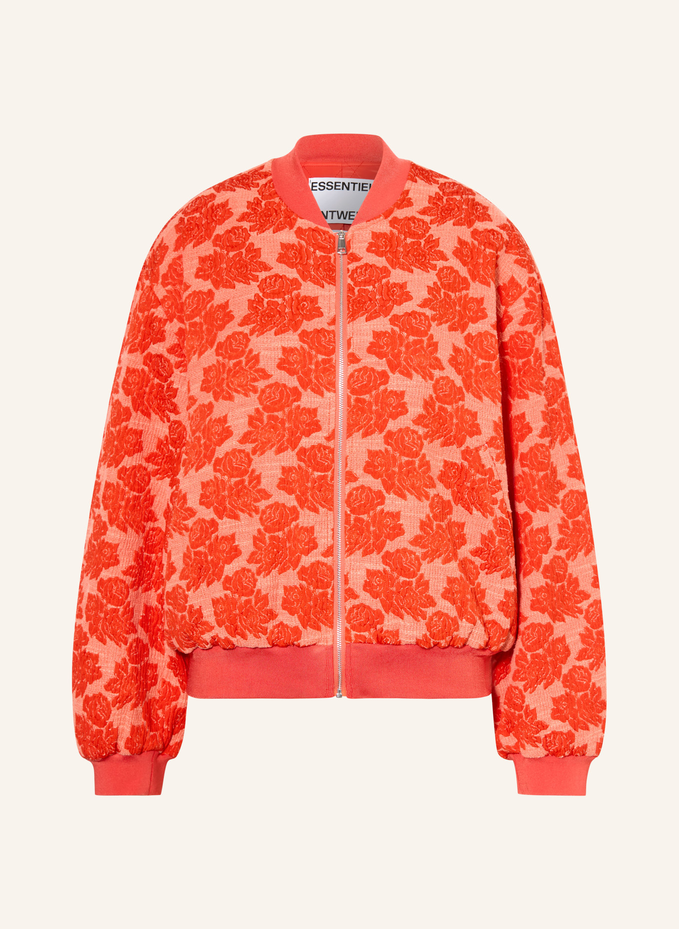 ESSENTIEL ANTWERP Jacquard blouson JIBE: RED / LIGHT RED