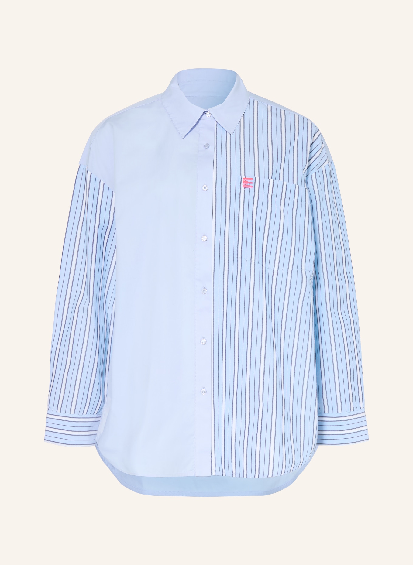 ESSENTIEL ANTWERP Chemisier JOLIVIA: BLEU CLAIR / GRIS FONCÉ / BLANC