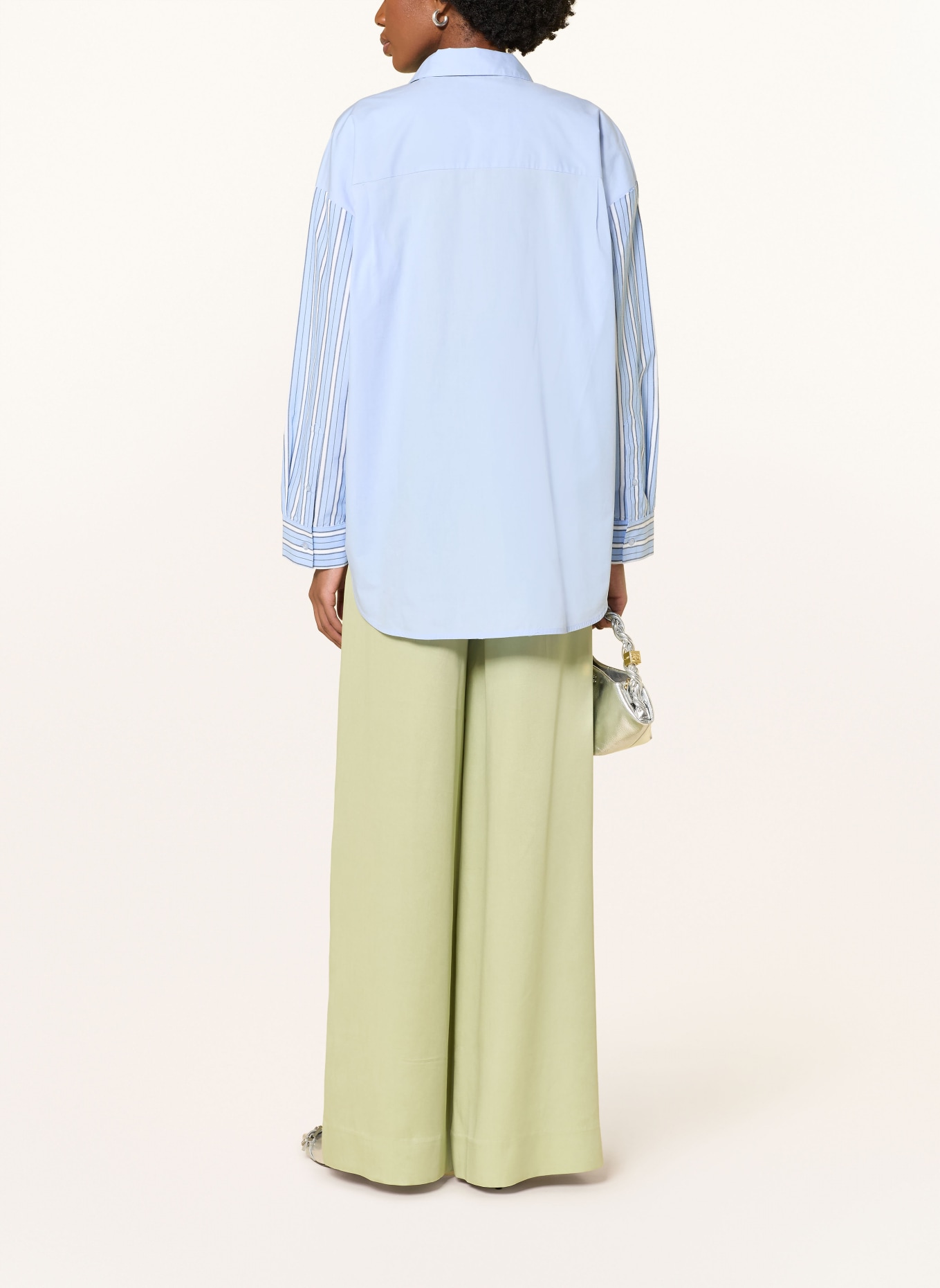 ESSENTIEL ANTWERP Chemisier JOLIVIA: BLEU CLAIR / GRIS FONCÉ / BLANC