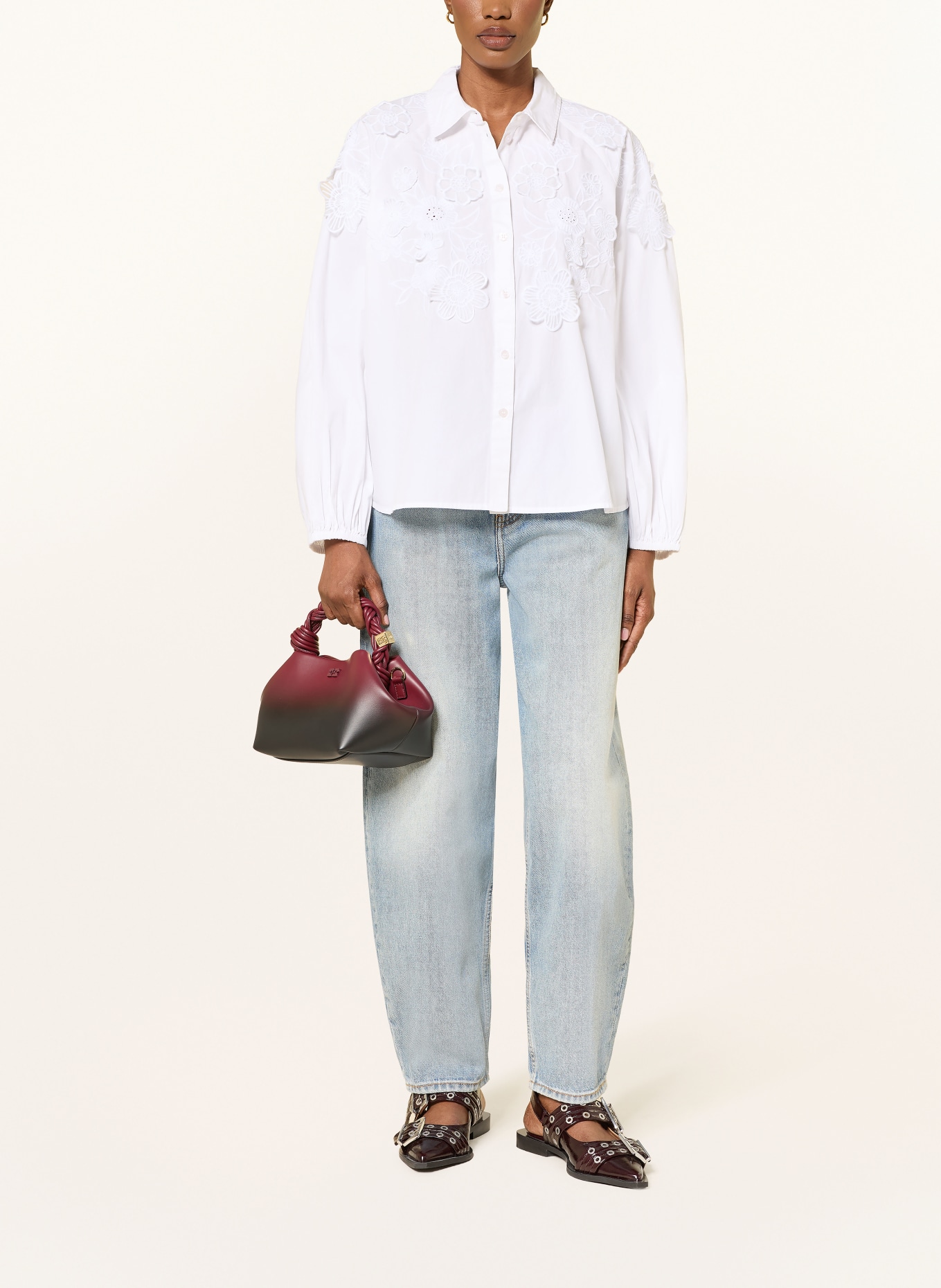 ESSENTIEL ANTWERP Hemdbluse JOELLA: WEISS