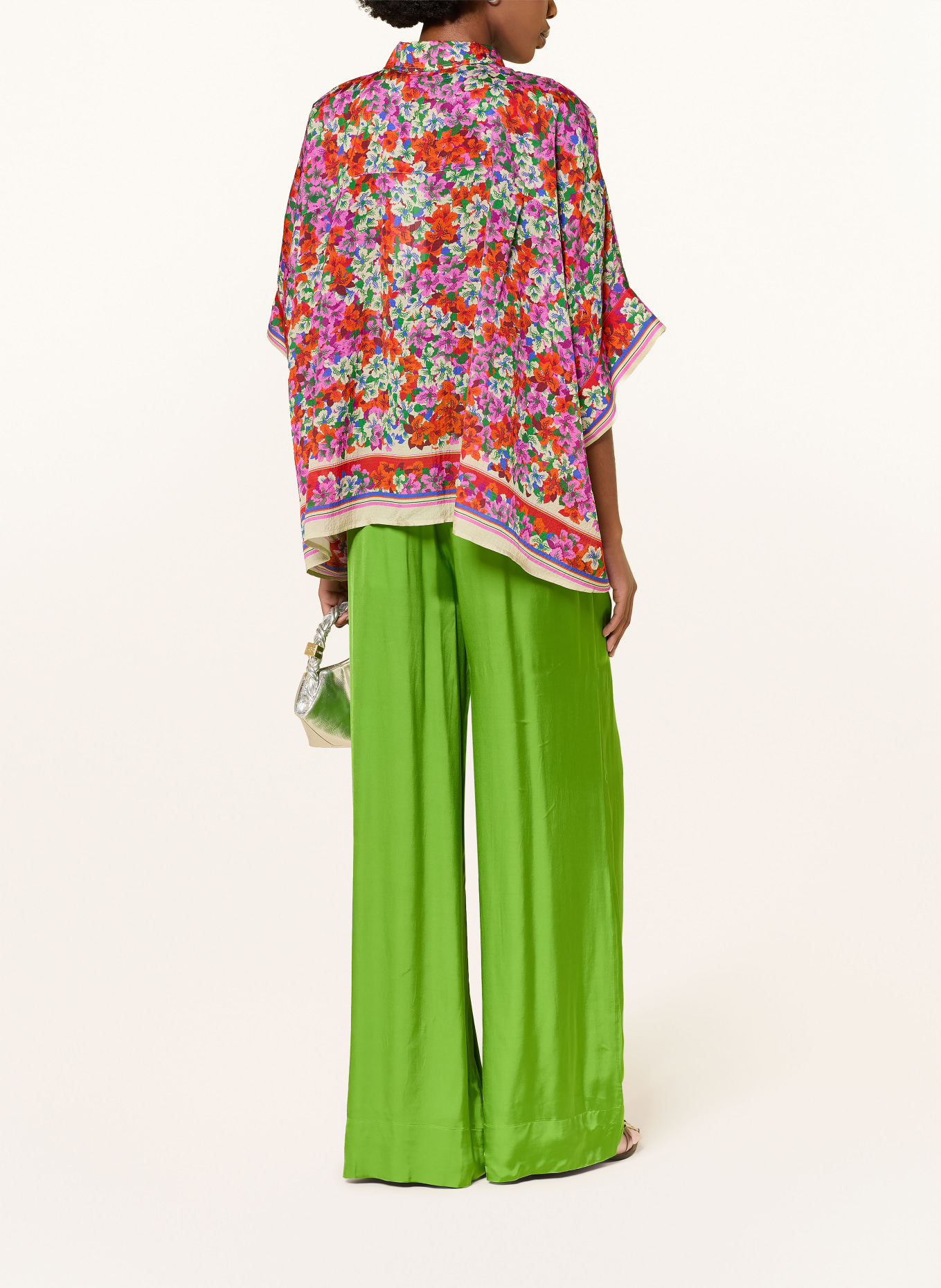 ESSENTIEL ANTWERP Oversized-Hemdbluse JIRT mit Seide und 3/4-Arm: ROT / LILA / BLAU