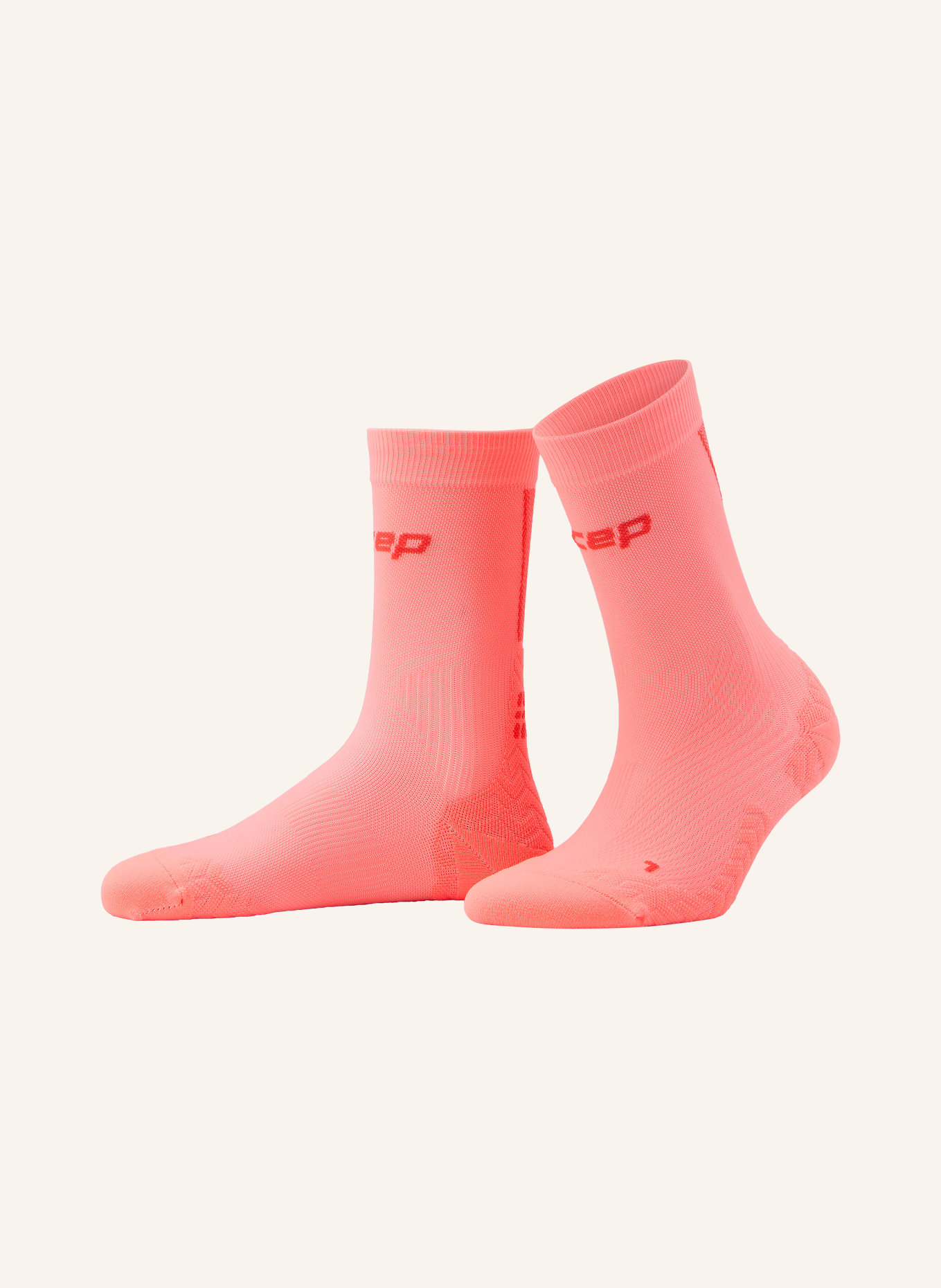 cep Laufsocken CORE RUN ULTRALIGHT MID CUT LIGHT CUSHION: NEONORANGE