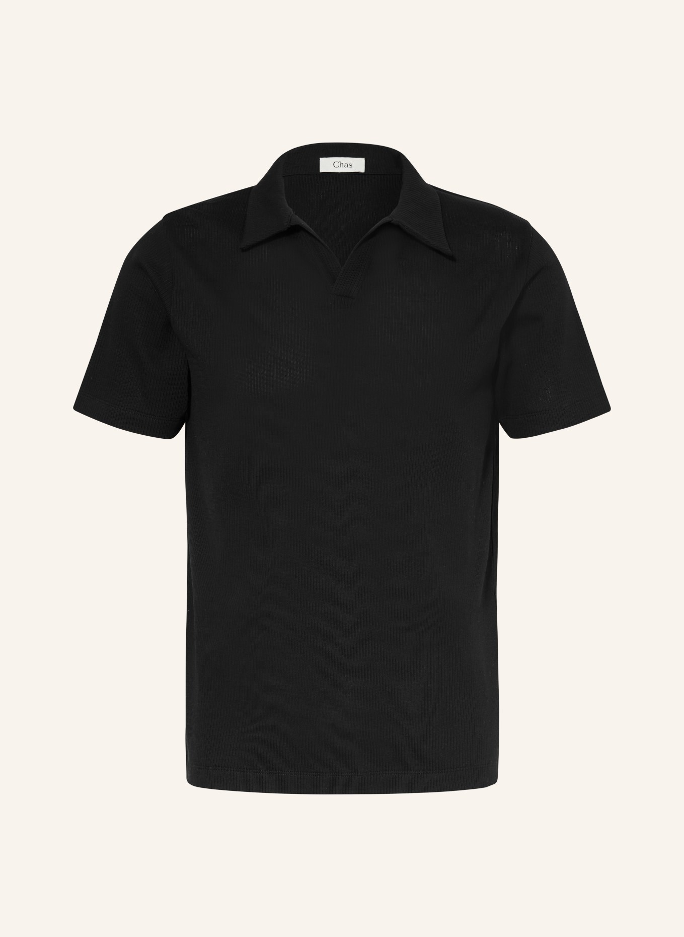 CHAS jersey polo shirt: BLACK