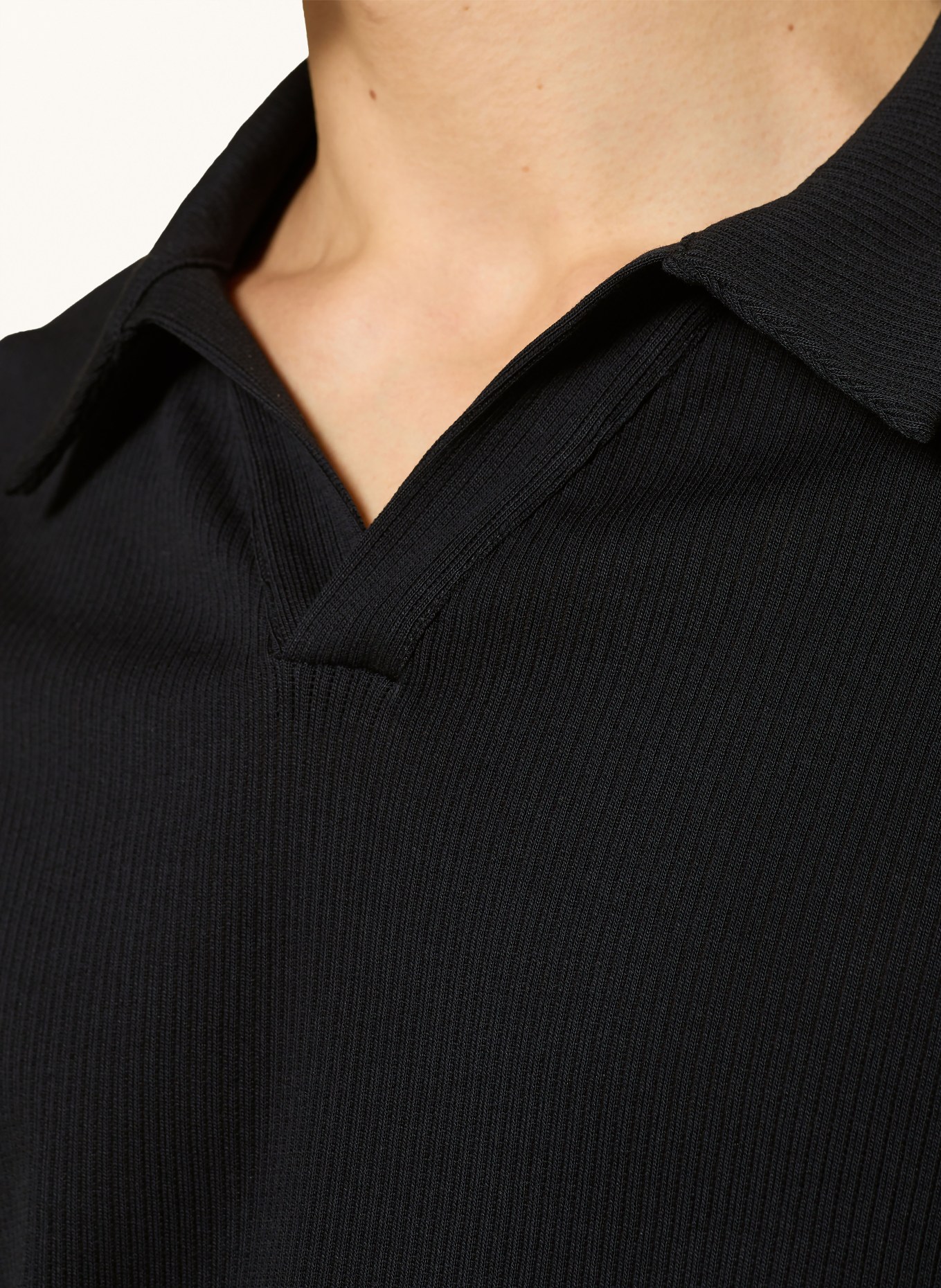 CHAS jersey polo shirt: BLACK