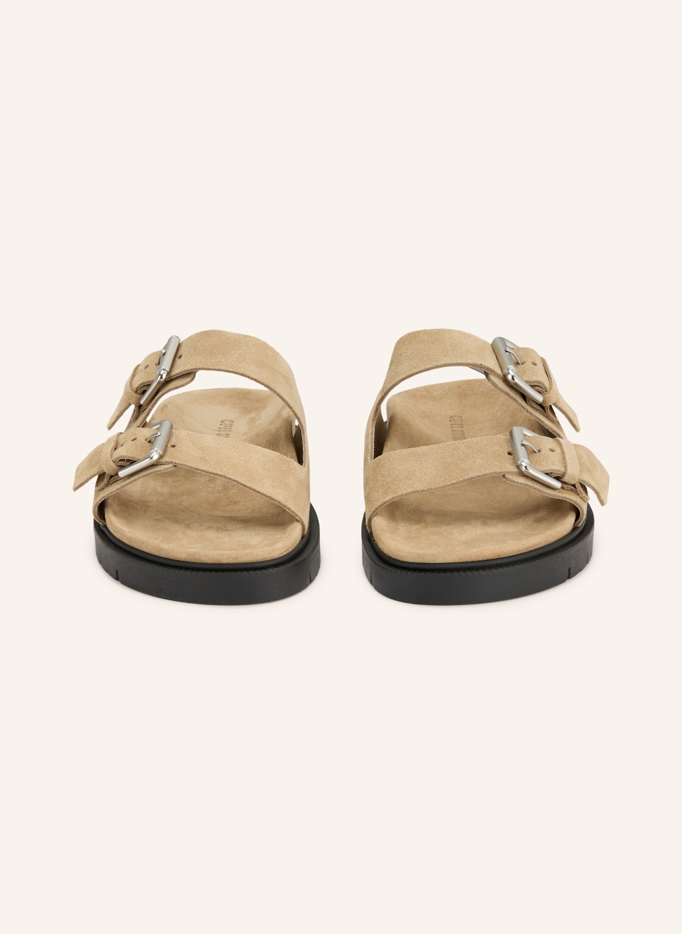 COPENHAGEN STUDIOS Pantoletten CPH701M: HELLBRAUN / SILBER