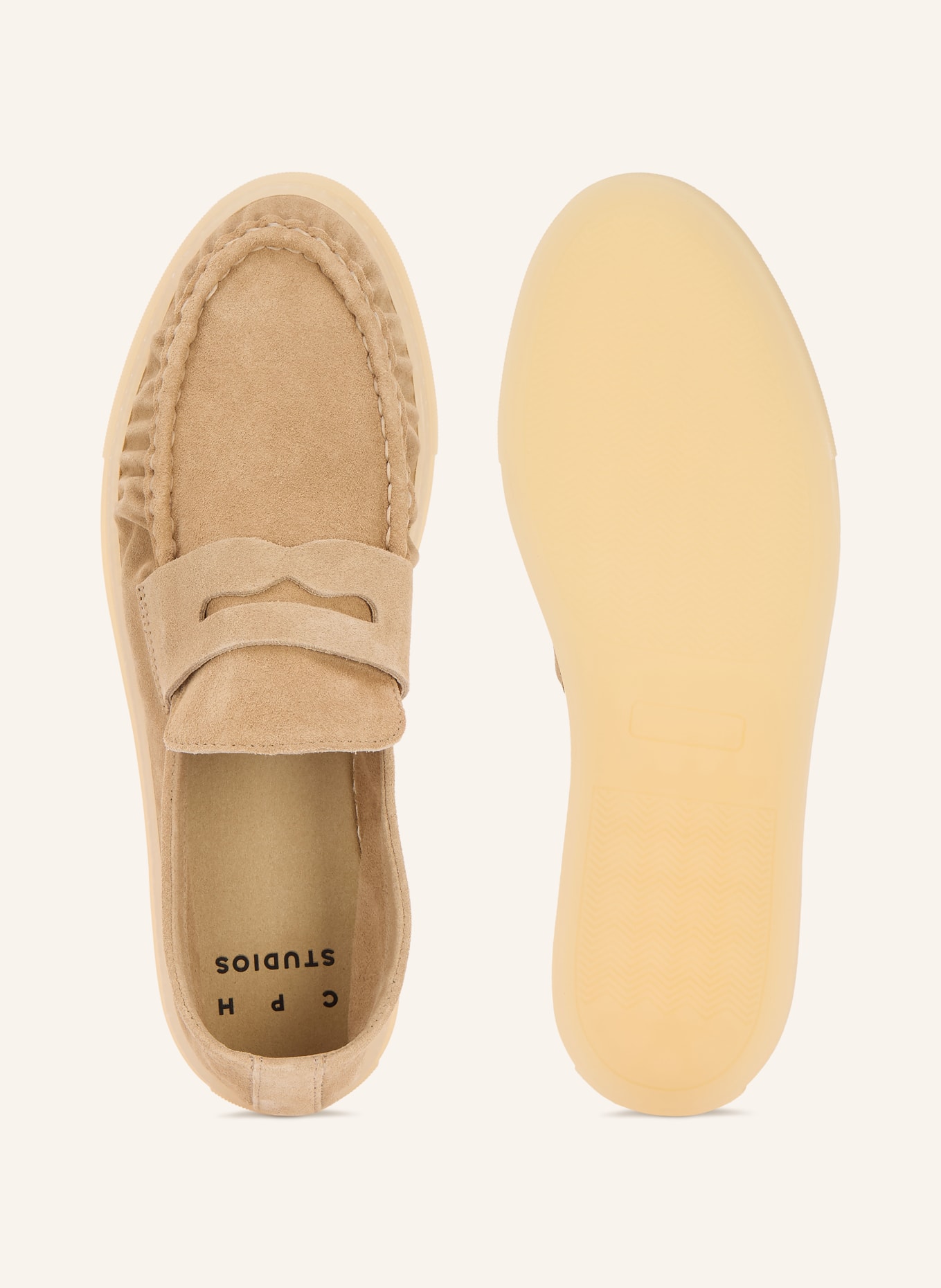 COPENHAGEN STUDIOS Penny Loafer CPH162M: LIGHT BROWN