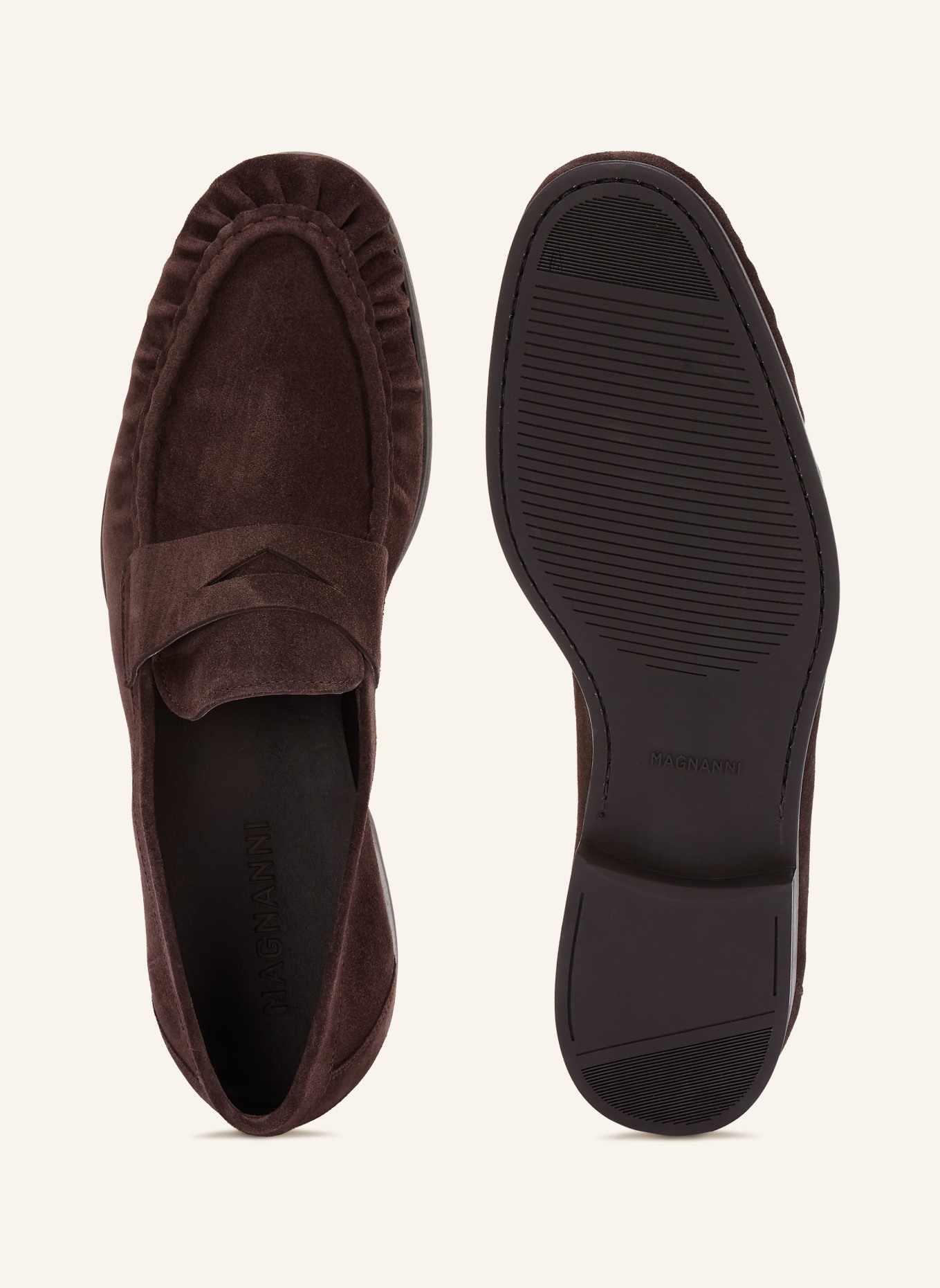 MAGNANNI HOOK Penny Loafers: DARK BROWN