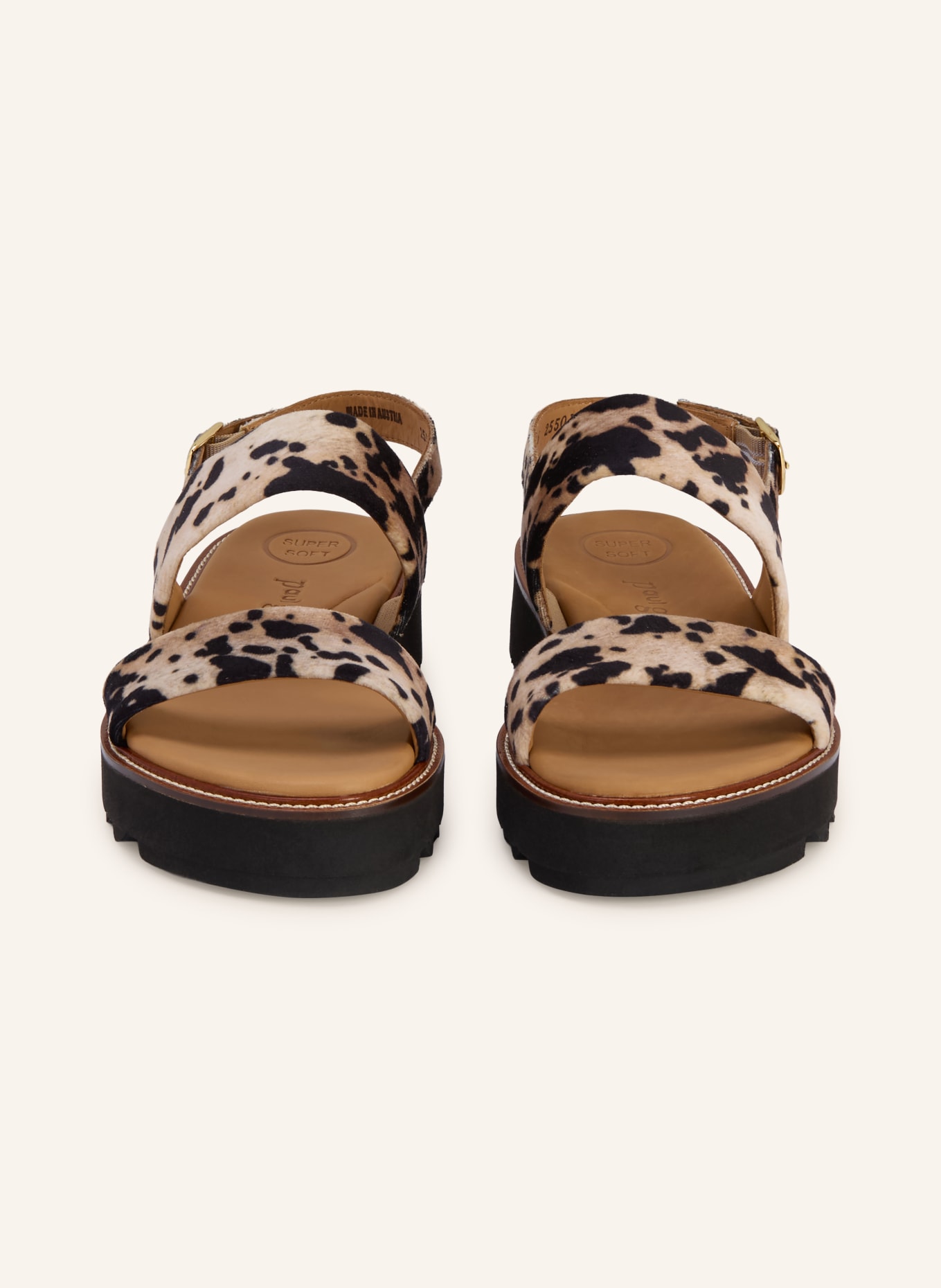 paul green sandales: BEIGE / NOIR