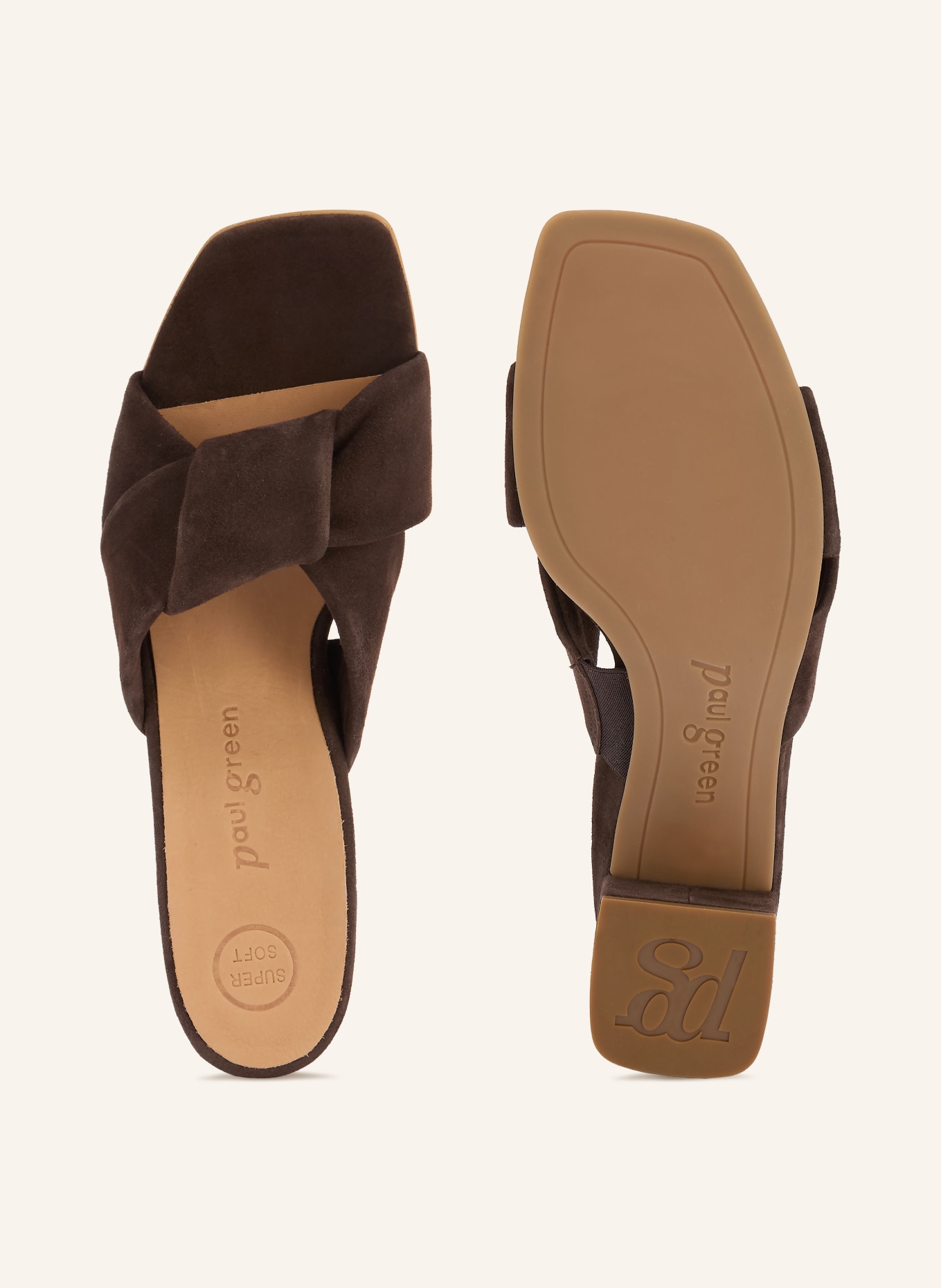 paul green Mules: TMAVĚ HNĚDÁ