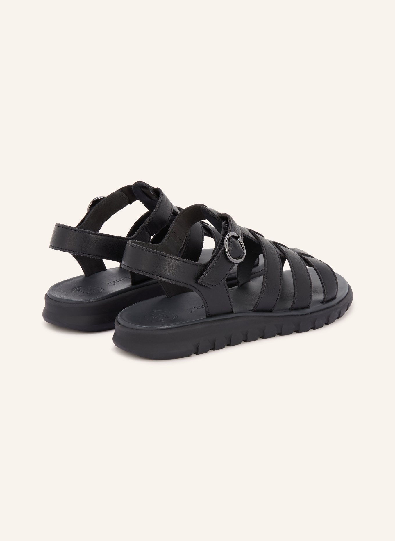 paul green sandals: BLACK