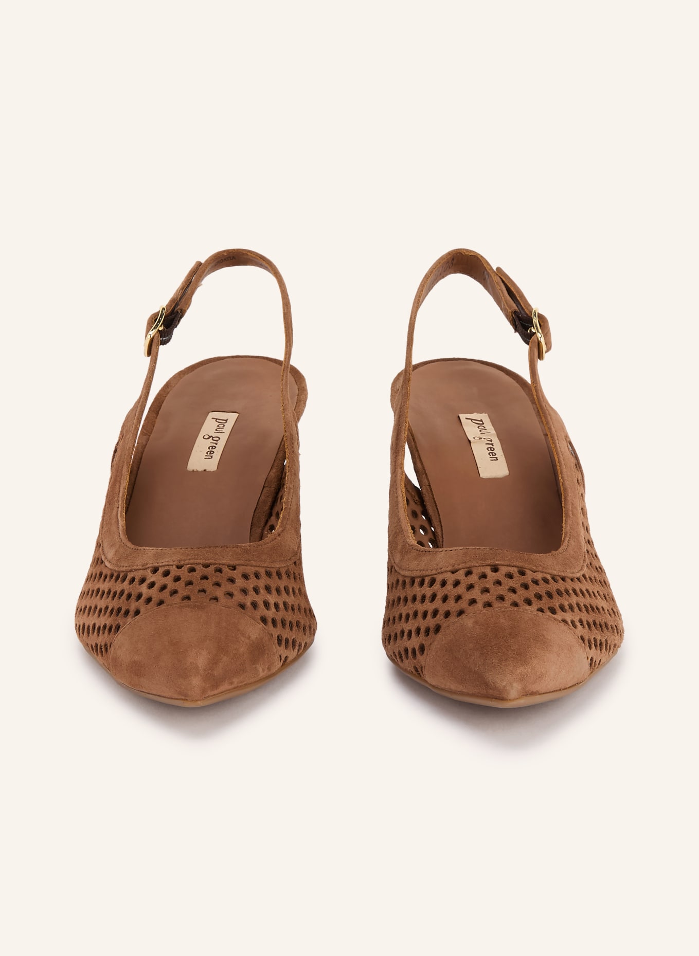 paul green slingback pumps: BROWN