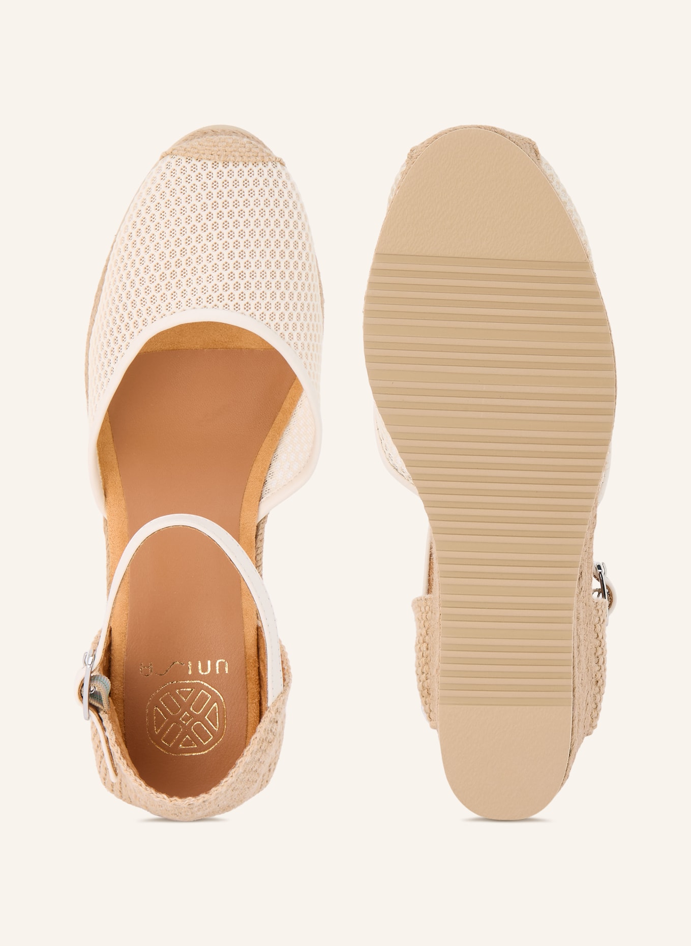 UNISA Sleehakken COREBO: ECRU / LICHTBRUIN