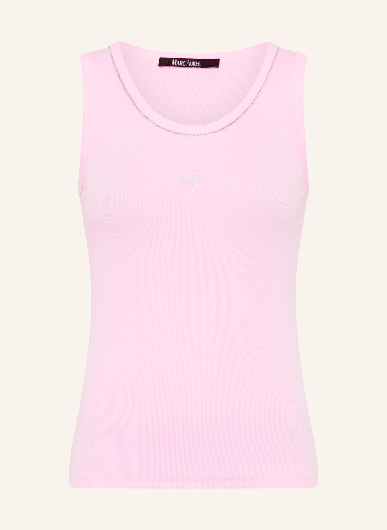 MARC AUREL Top met sierstenen: ROZE