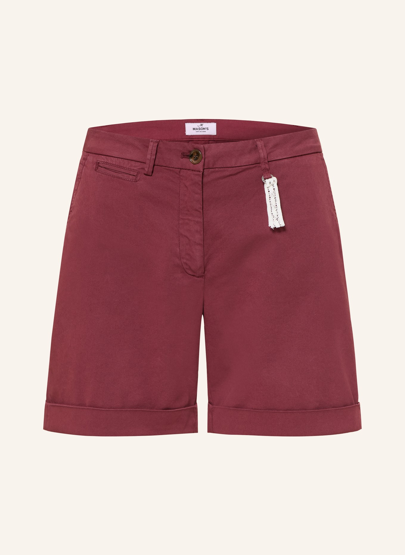 MASON'S Chinoshorts JAQUELINE: DUNKELROT