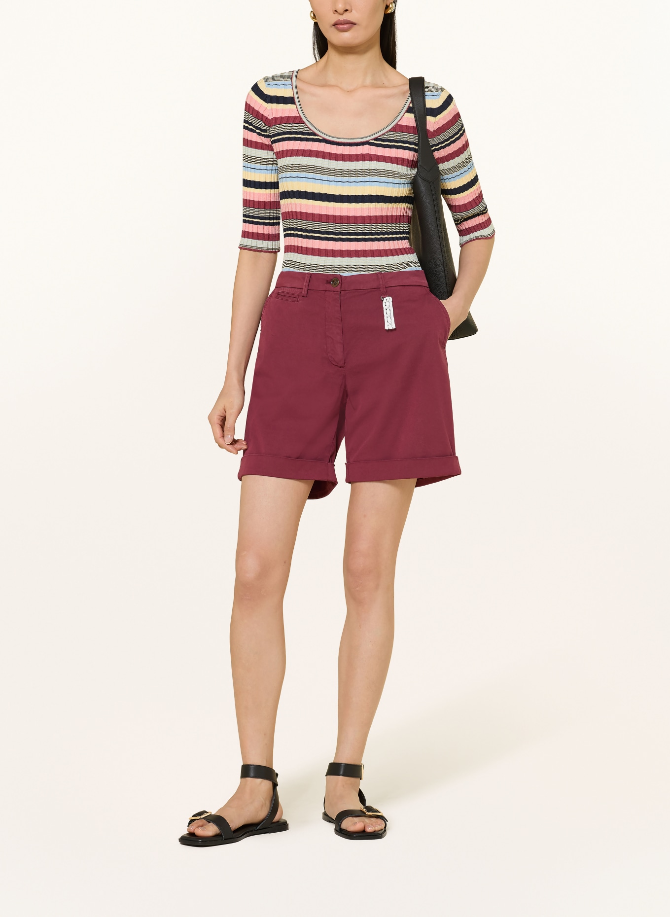 MASON'S Chinoshorts JAQUELINE: DUNKELROT