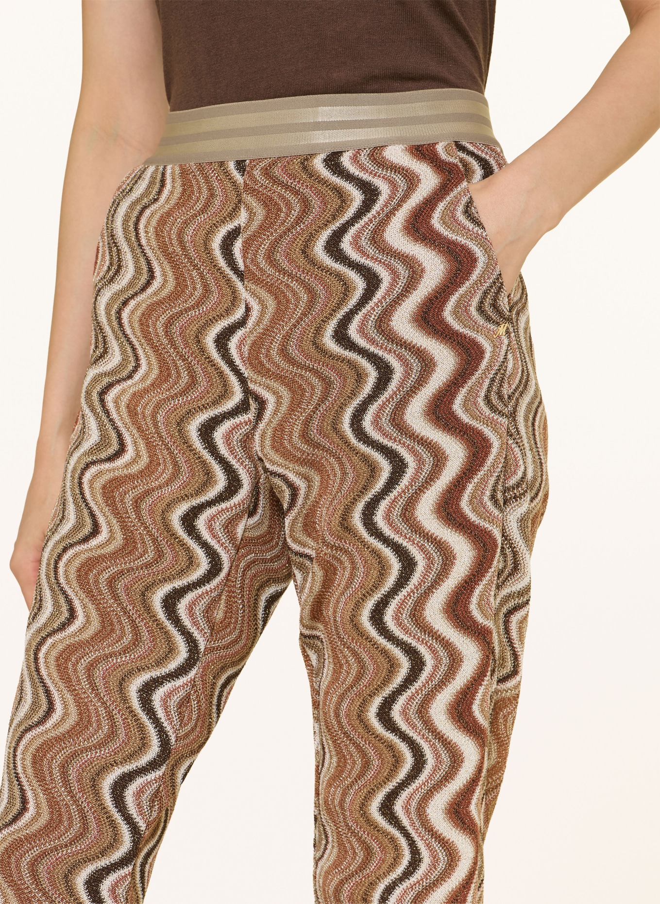 MASON'S Strickhose ELAX mit Glitzergarn: BEIGE / GOLD / BRAUN