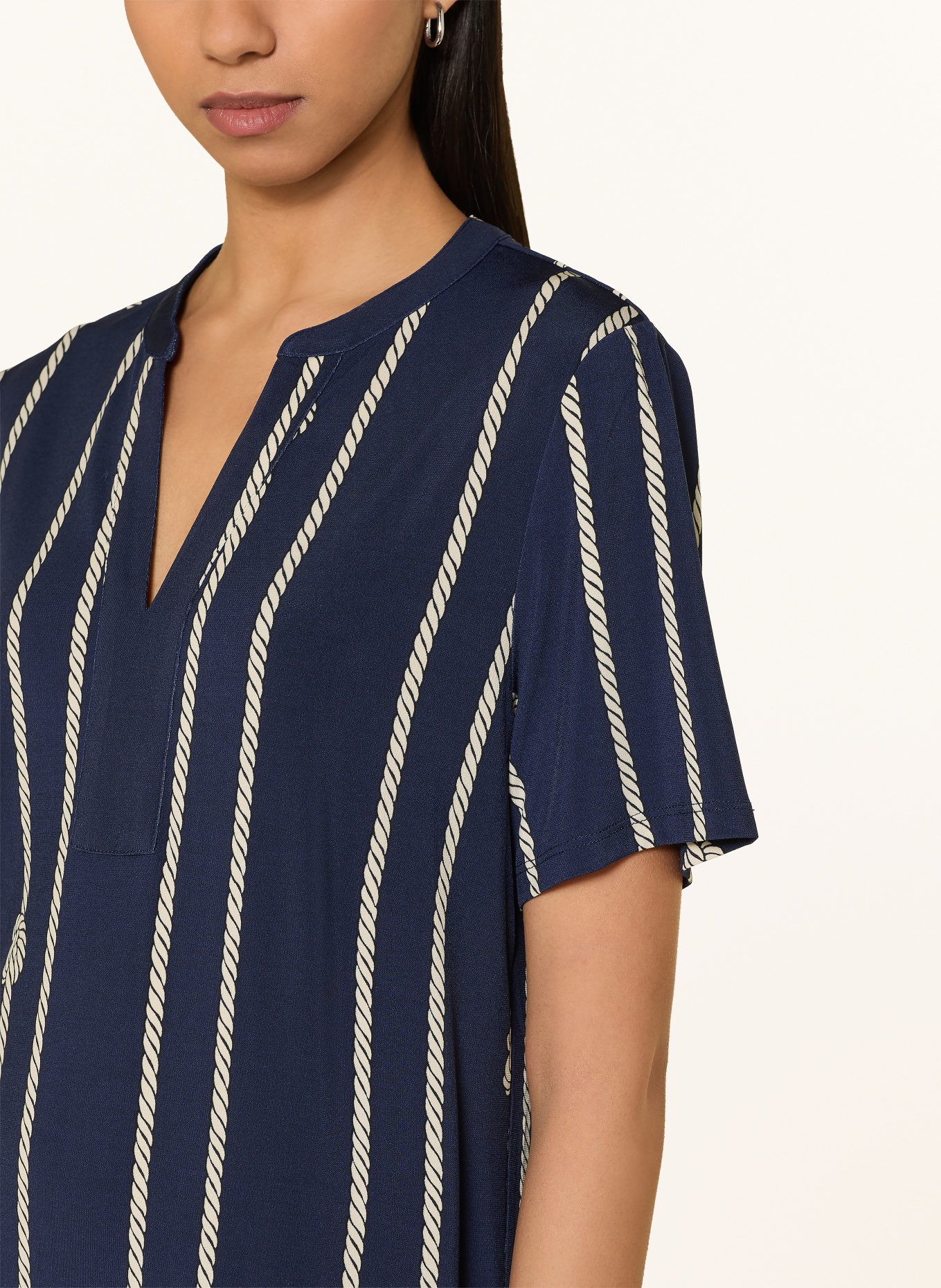 Miss Lagotte jurk: DONKERBLAUW / WIT