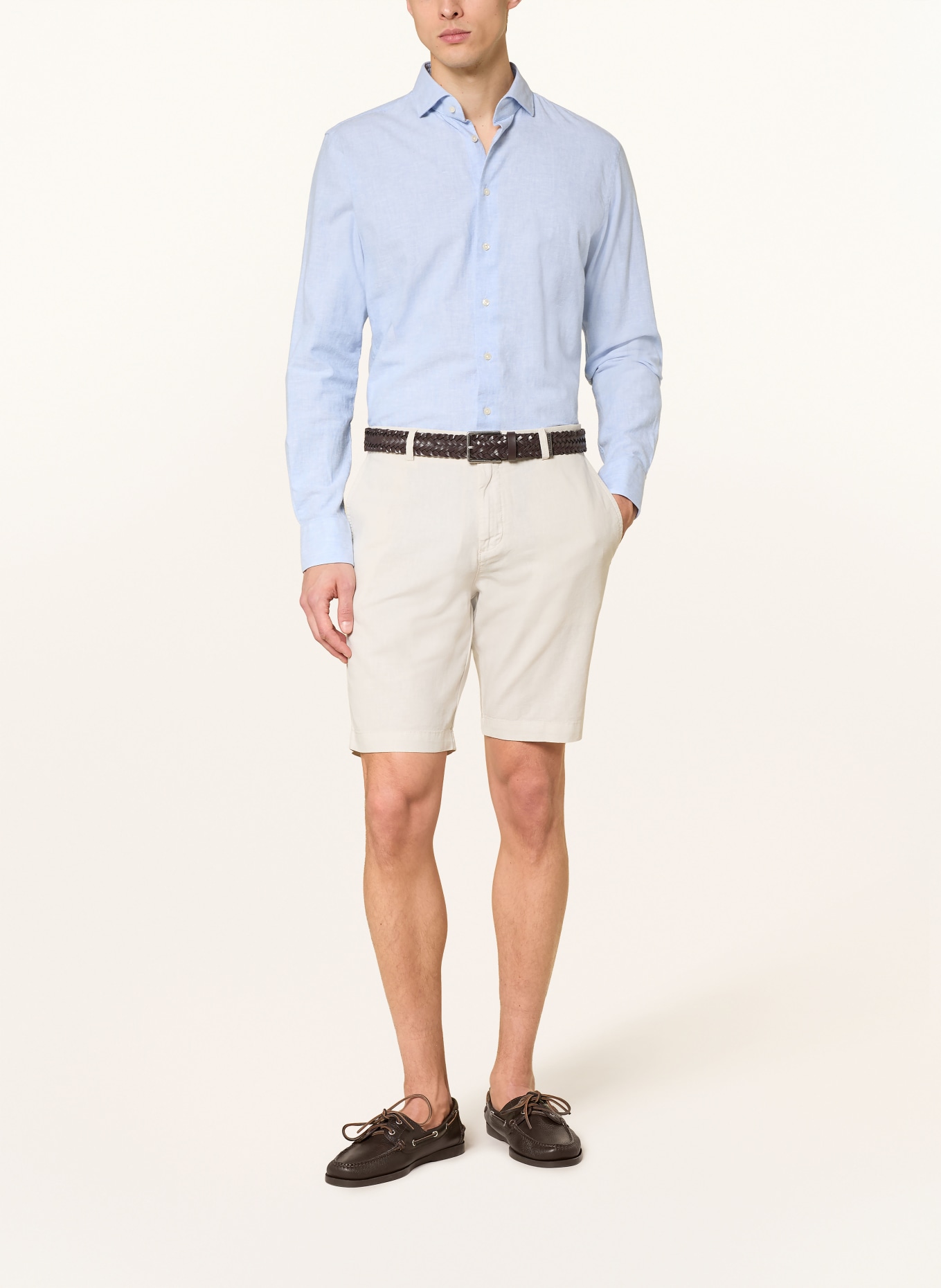 CINQUE CIJUNO Shorts with Linen: ECRU