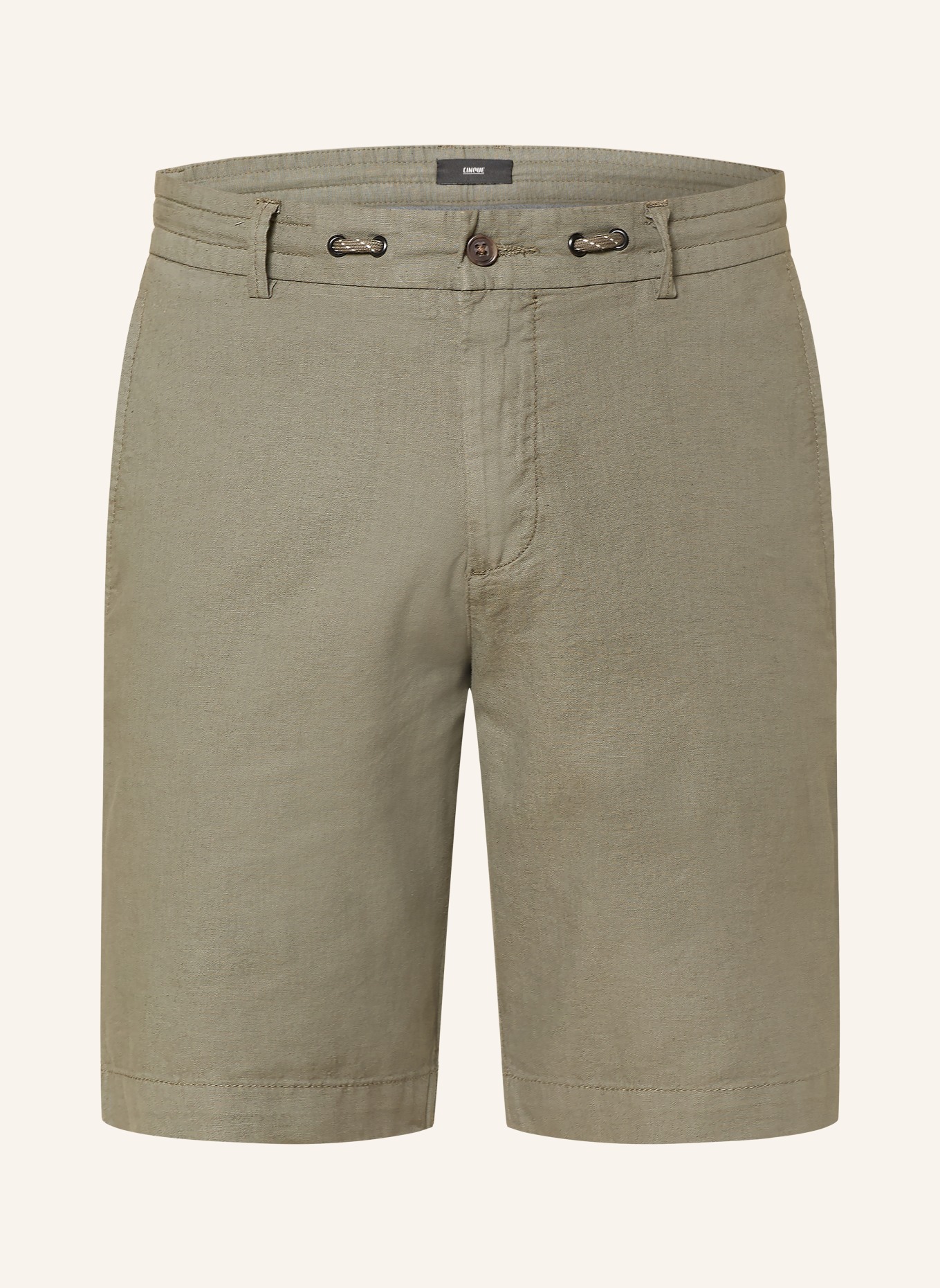 CINQUE CIJUNO-short van linnen: KAKI