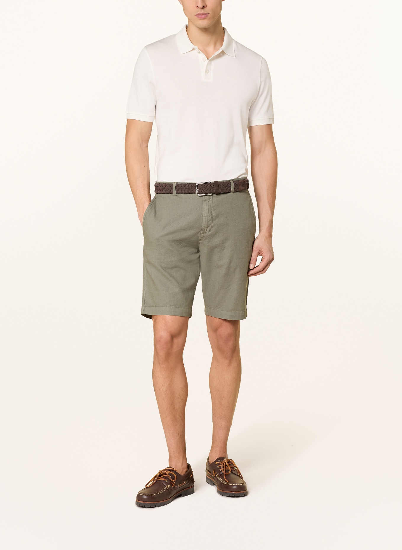 CINQUE CIJUNO-short van linnen: KAKI