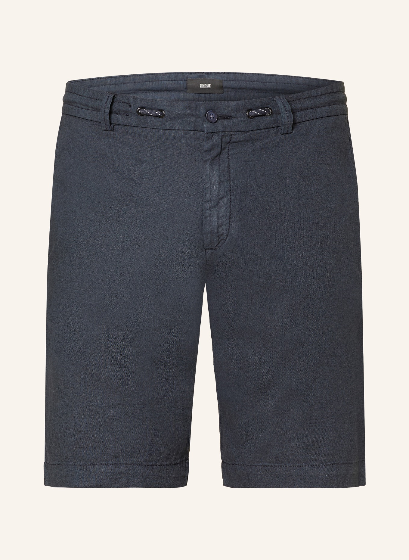 CINQUE Szorty CIJUNO z lnu: GRANATOWY