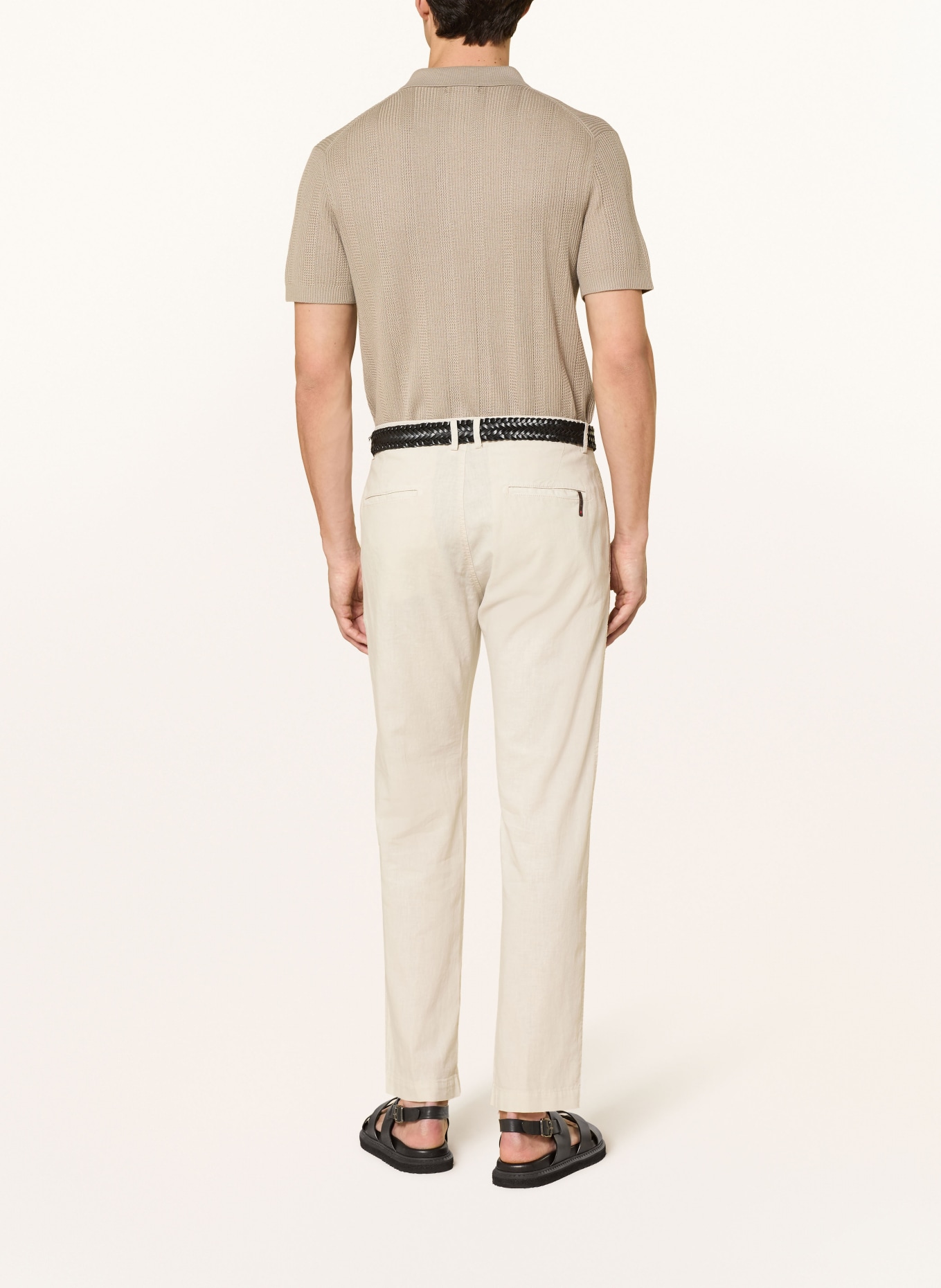 CINQUE CIJULI slim fit chino with linen: CREAM