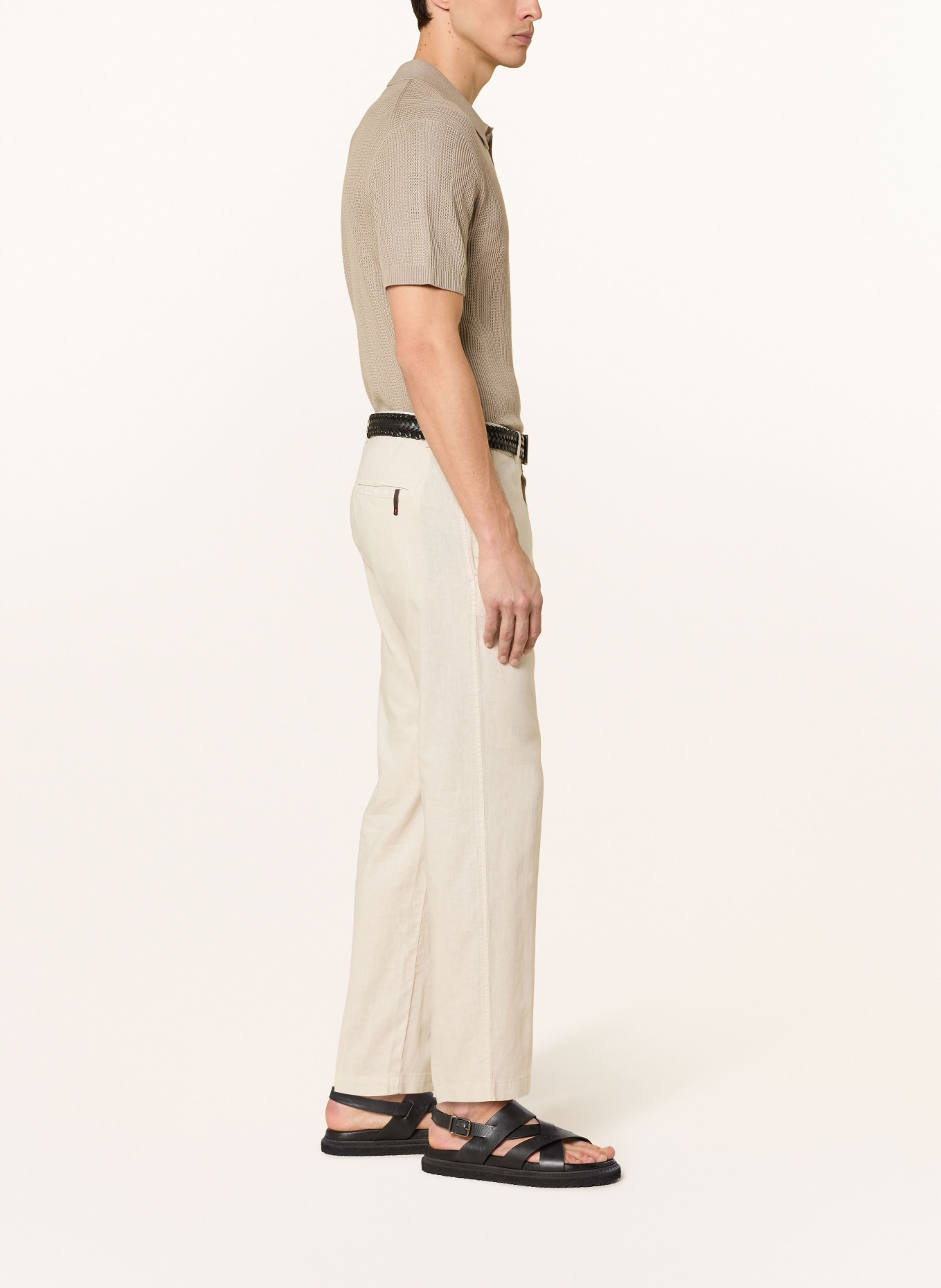 CINQUE CIJULI slim fit chino with linen: CREAM
