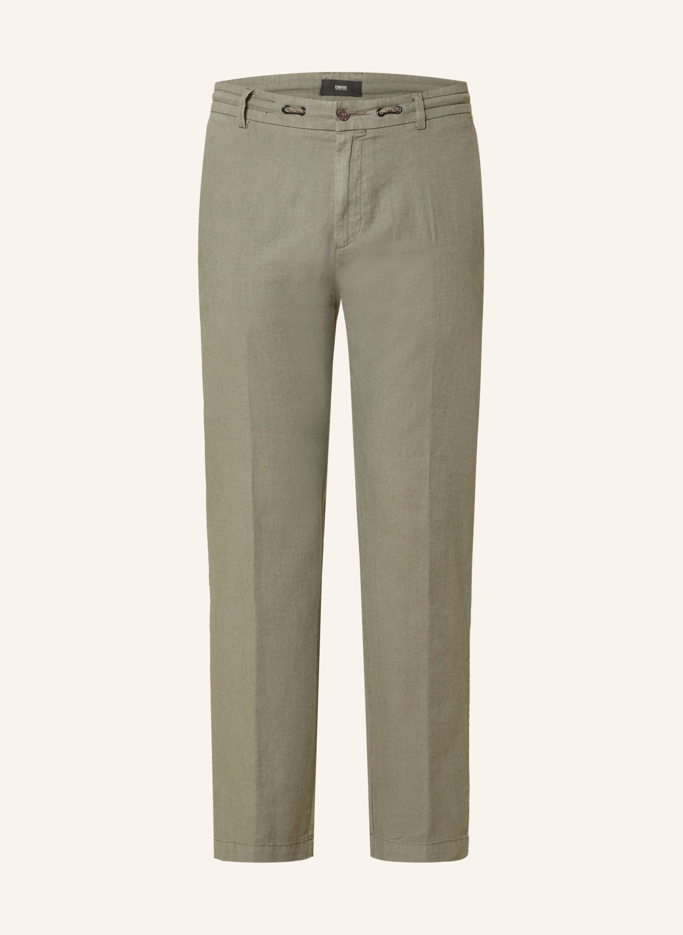 CINQUE CIJULI slim fit chino with linen: KHAKI