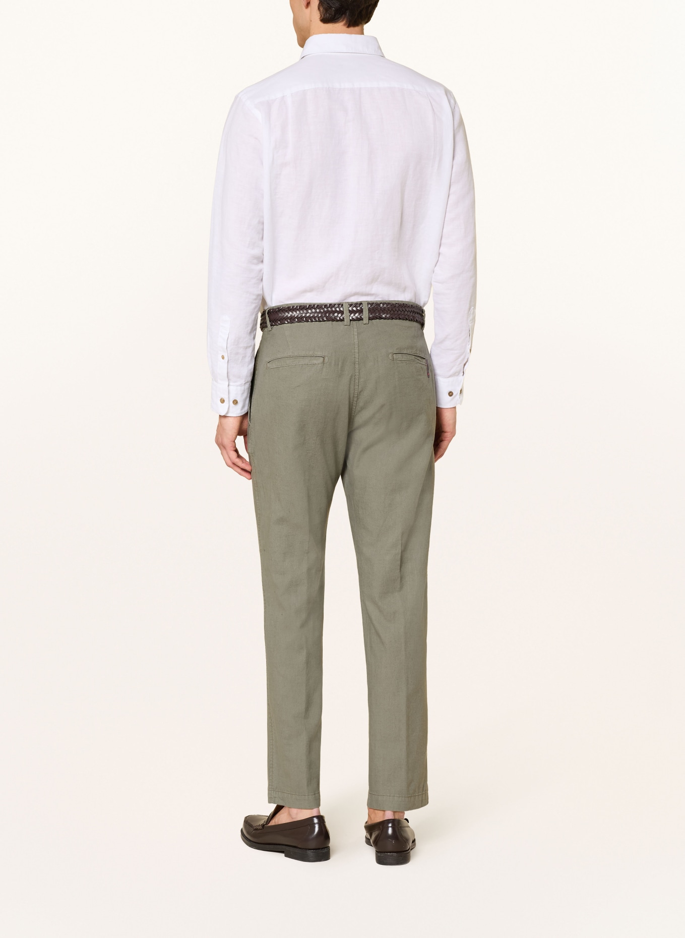 CINQUE CIJULI slim fit chino with linen: KHAKI